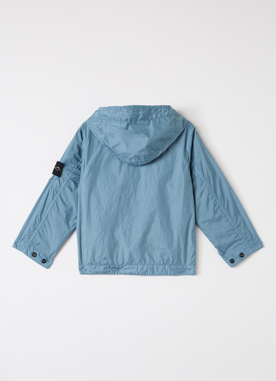 Stone Island 00003 windjack met logo - achterkant blauwgrijs