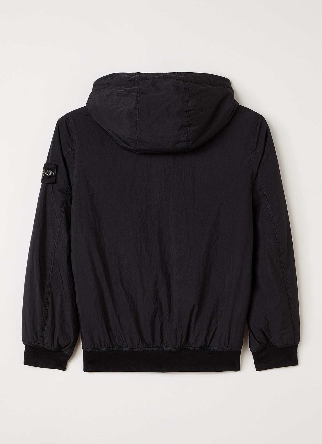 Stone Island 00003 windjack met logo - achterkant zwart