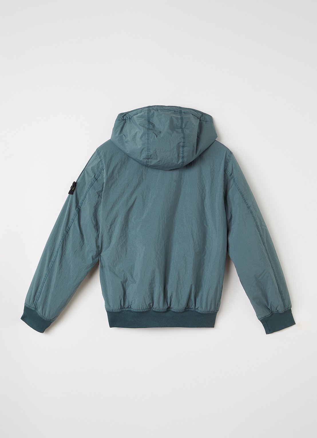 Stone Island 00003 windjack met logo - achterkant zeegroen