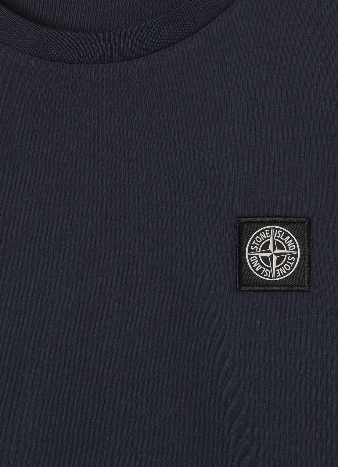 Stone Island 00004 longsleeve met logo - detail donkerblauw