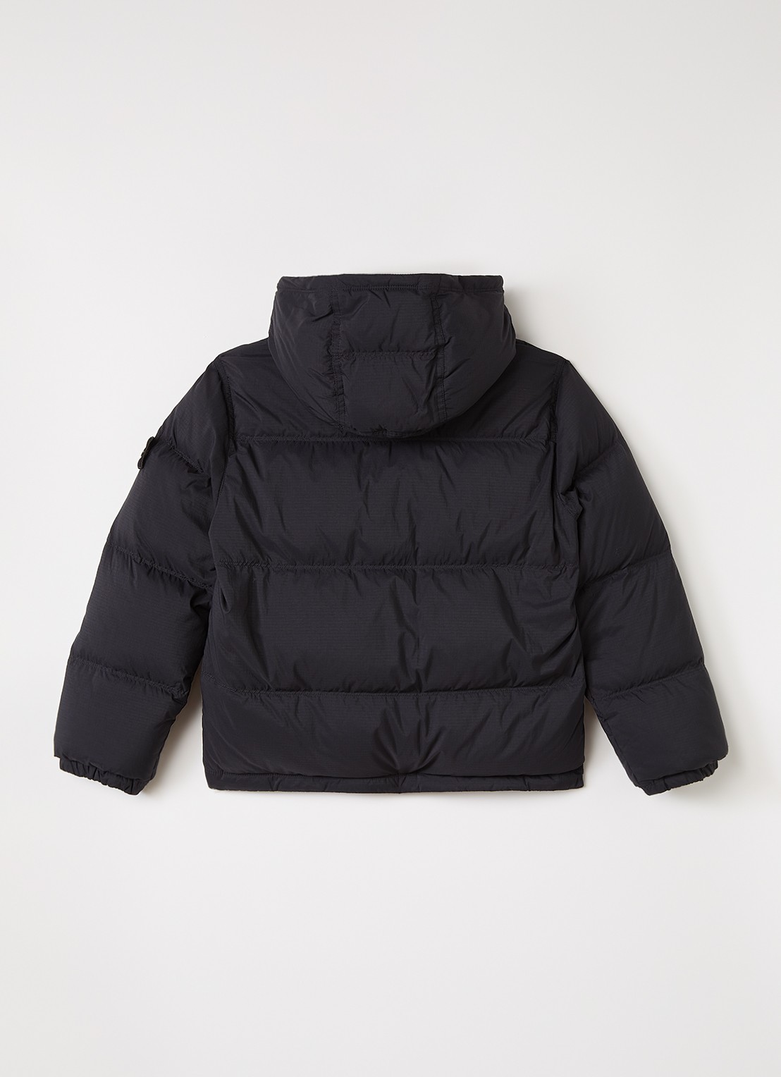 Stone Island 00005 puffer jack met logo - achterkant donkerblauw
