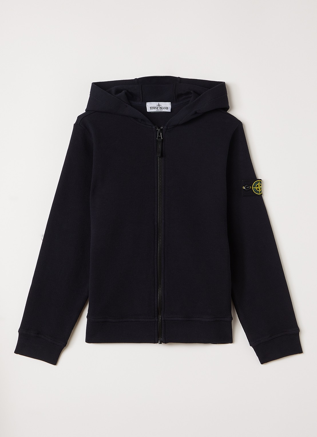 Stone Island 00007 ribgebreid vest - voorkant donkerblauw