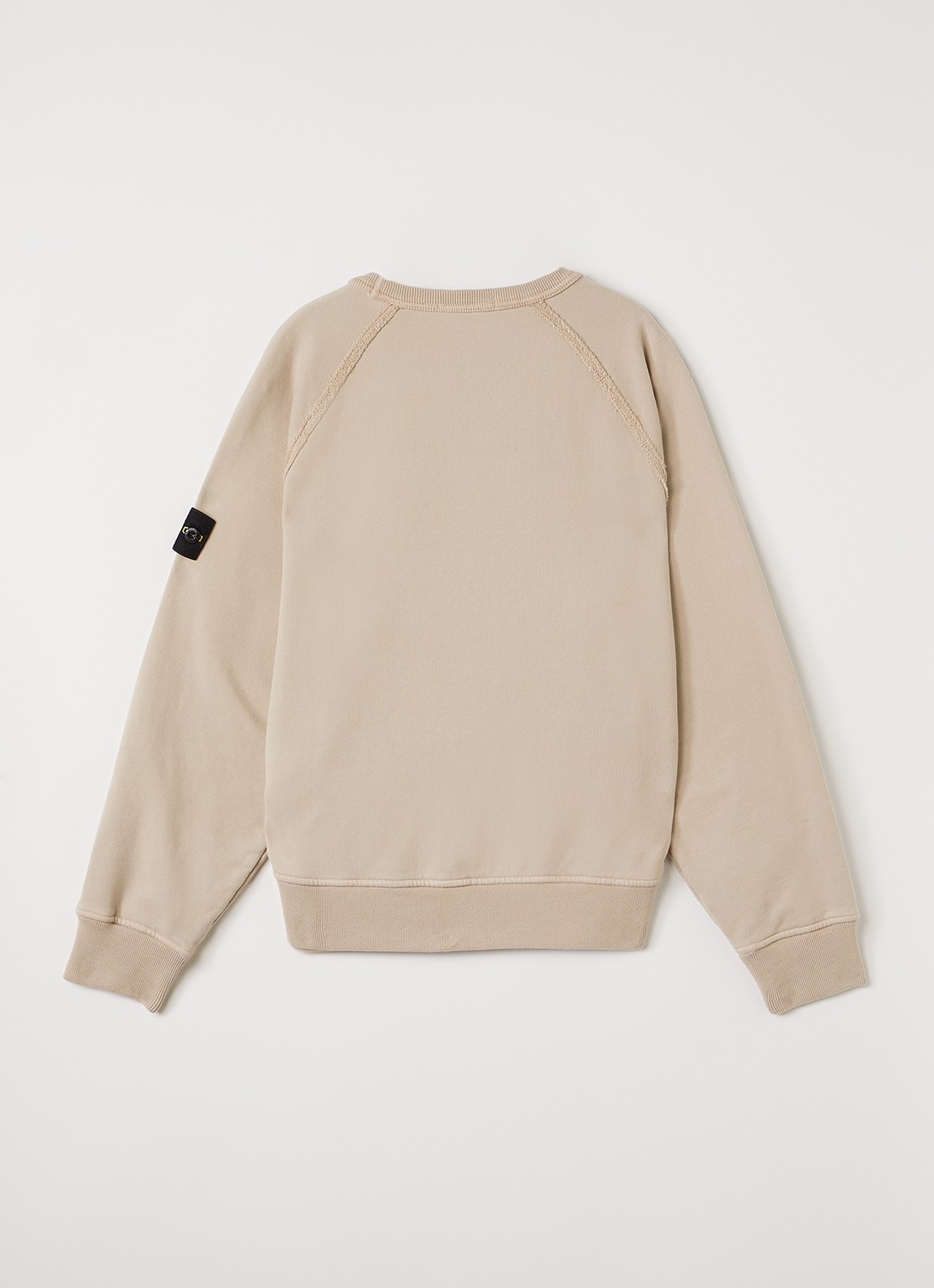 Stone Island 00007 sweater met logo - voorkant 3 beige