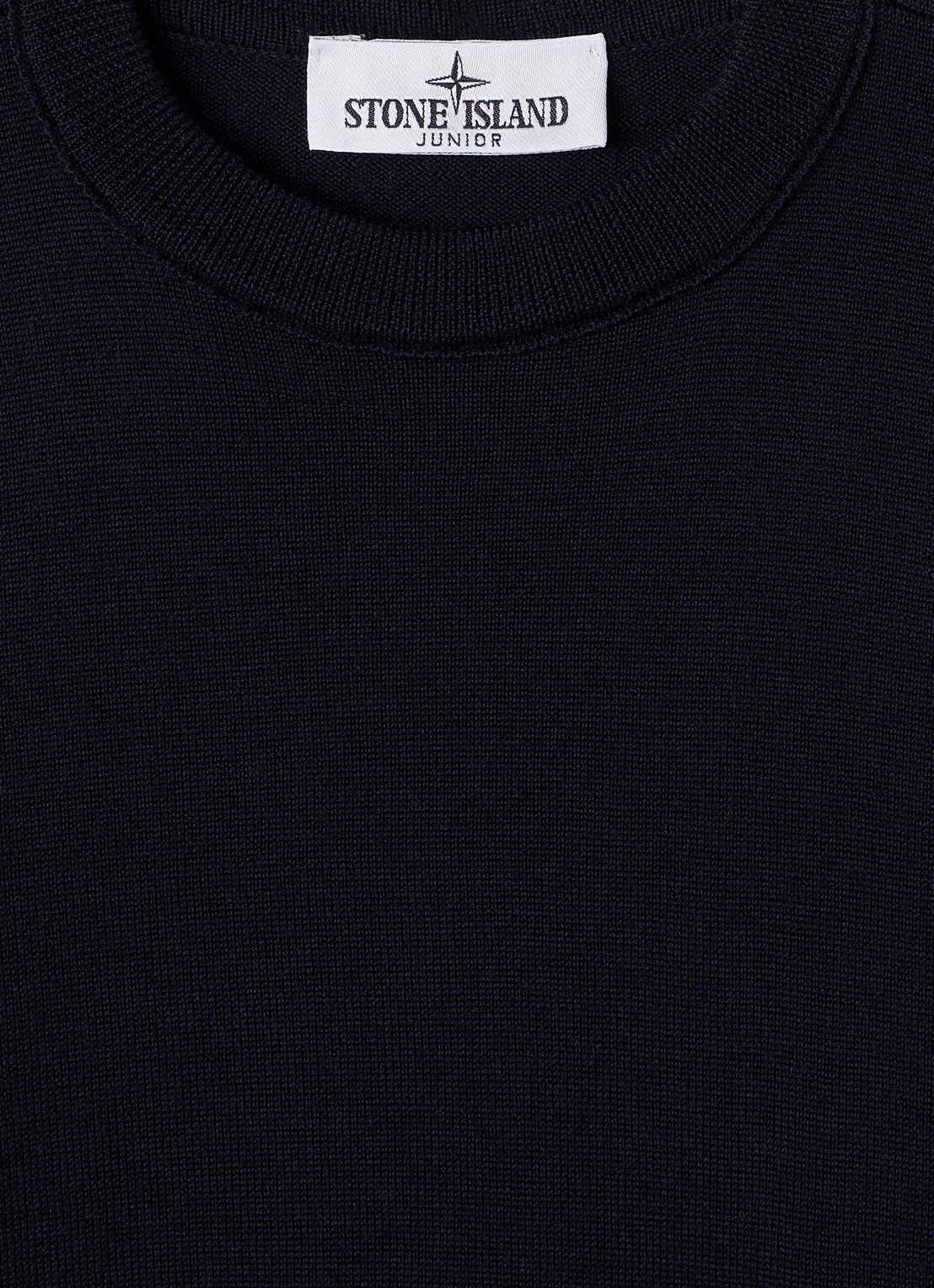 Stone Island 00009 fijngebreide pullover van scheerwol - detail 3 donkerblauw
