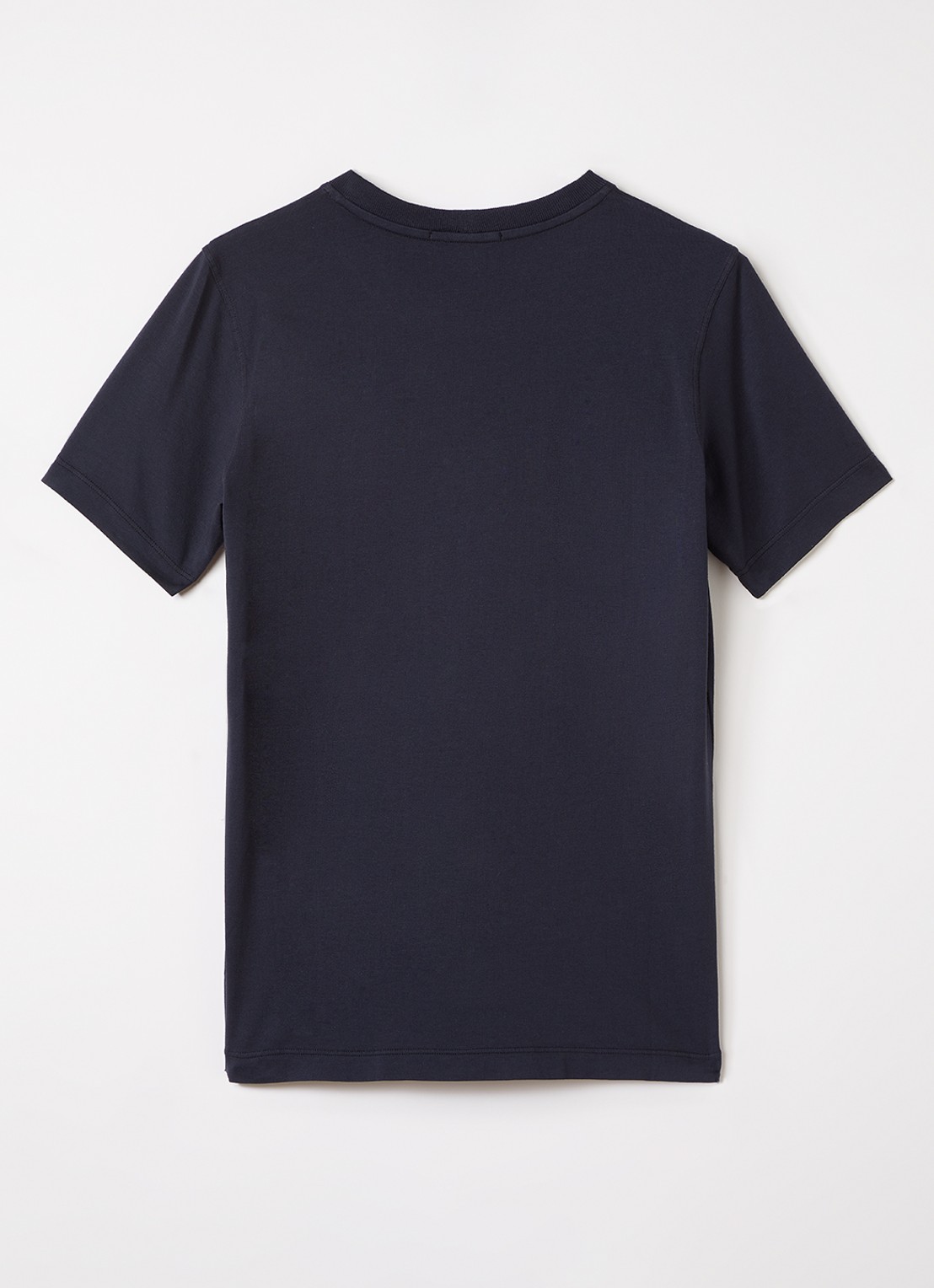 Stone Island 00009 T-shirt met logoprint - voorkant 2 donkerblauw