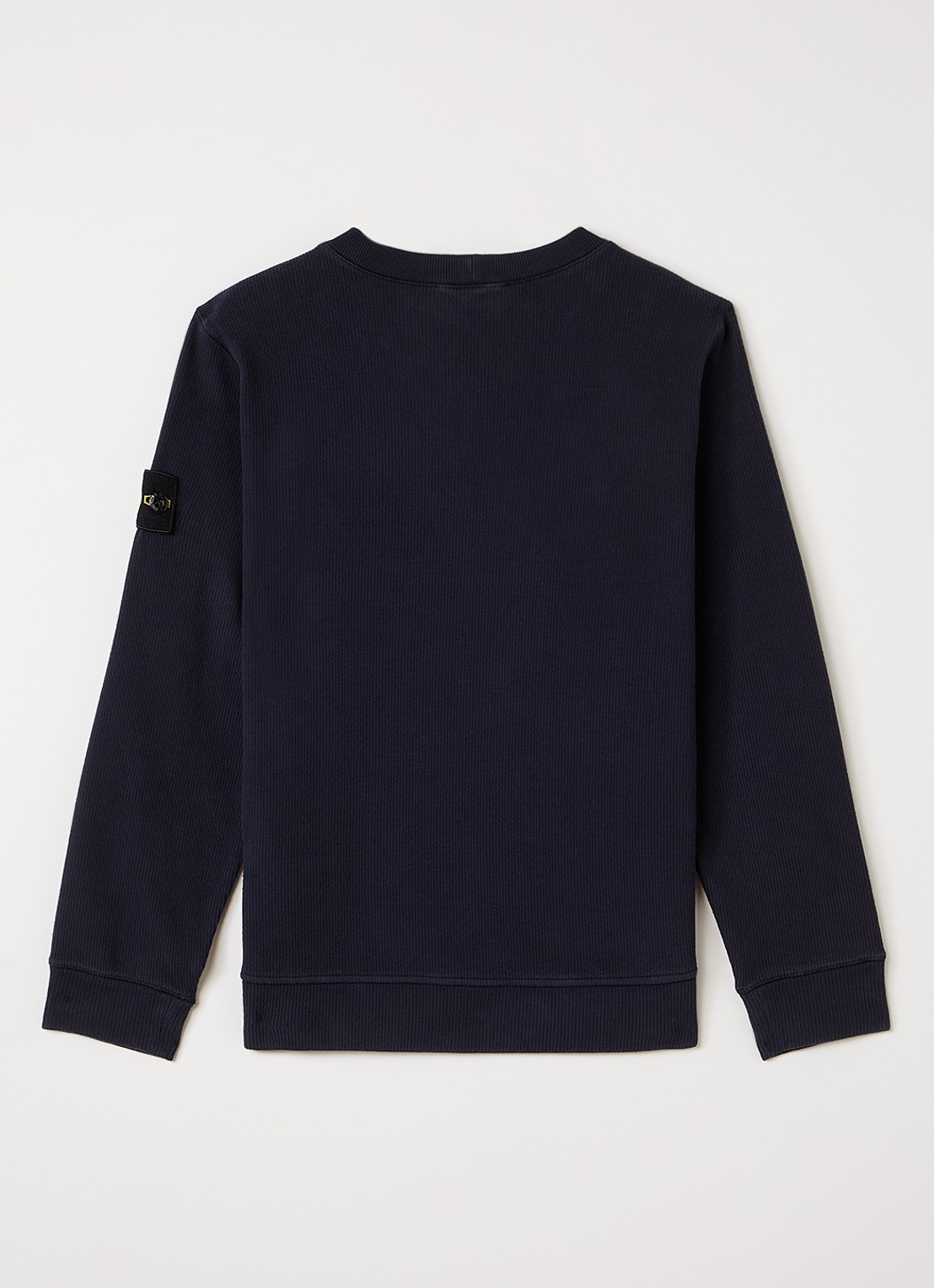 Stone Island 00010 sweater met logo - voorkant 2 donkerblauw