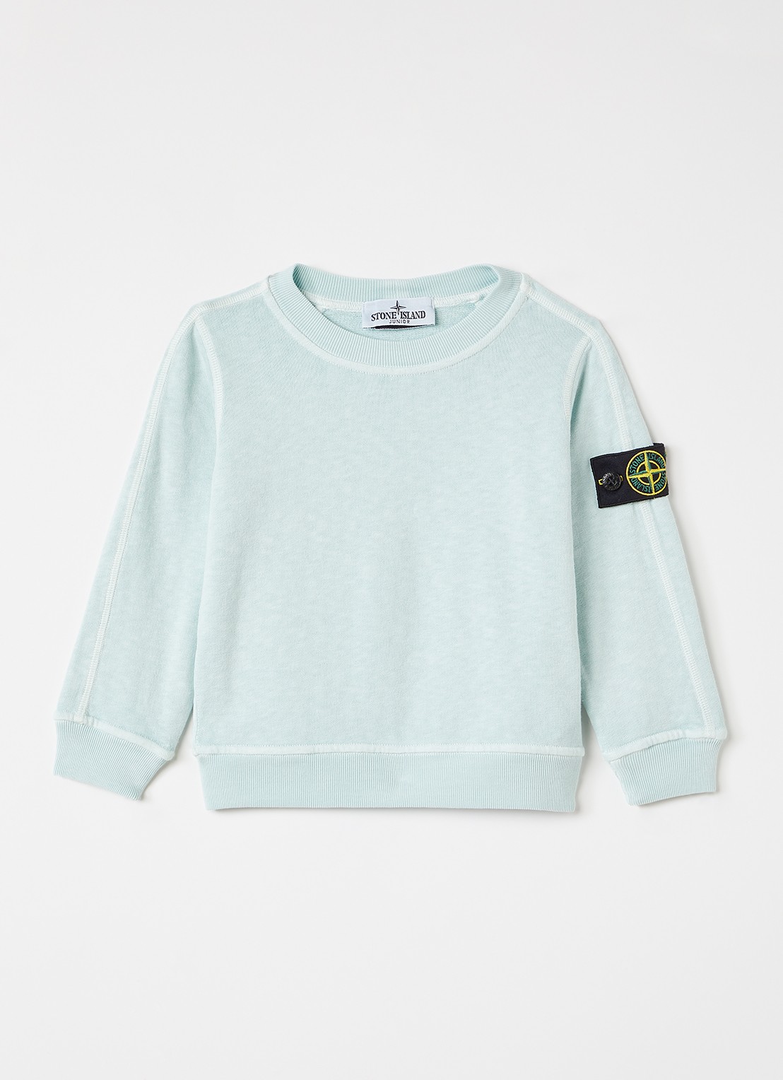 Stone Island 00012 sweater met logo - voorkant 2 mint