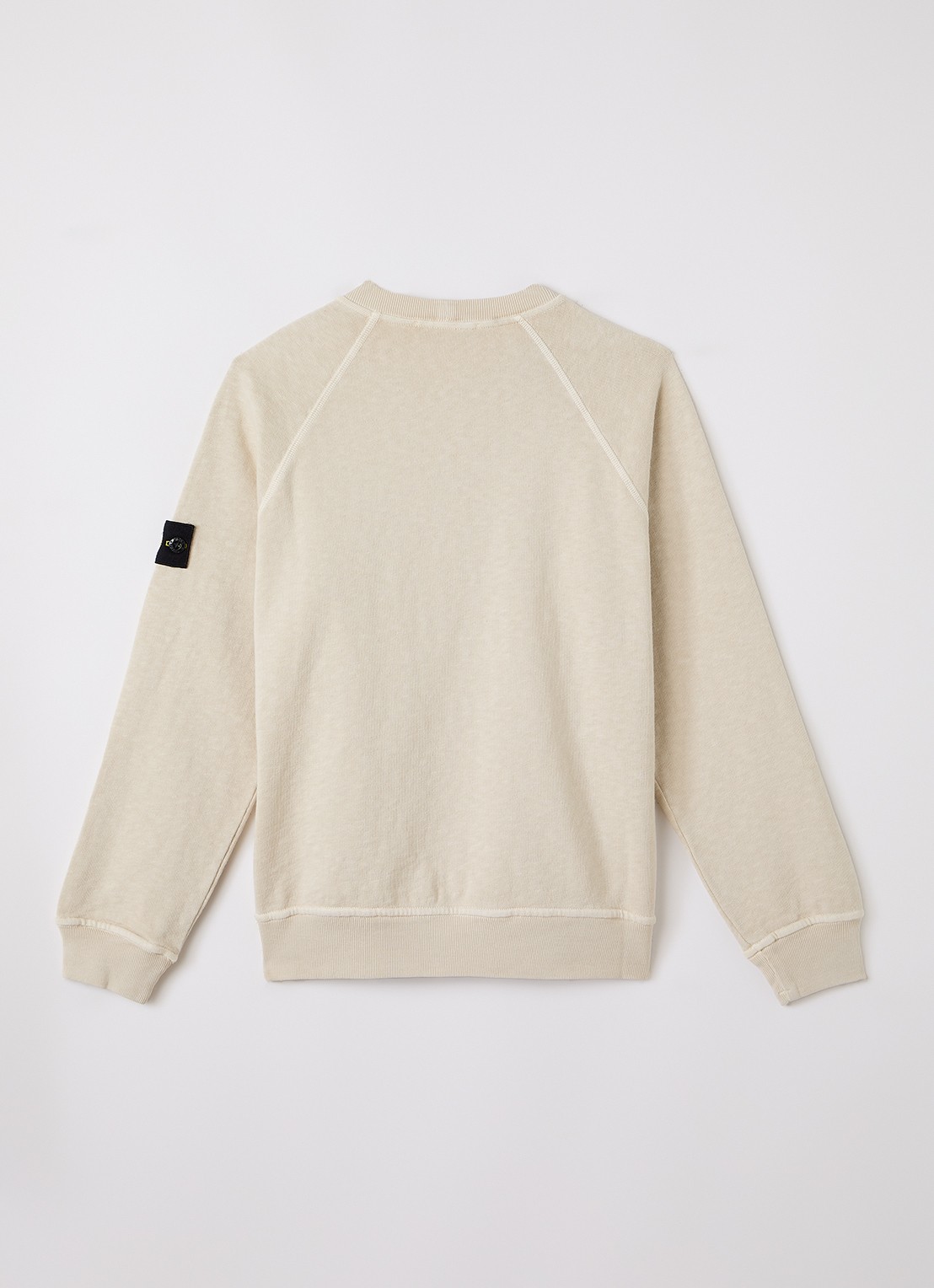 Stone Island 00012 sweater met logo - voorkant 2 beige
