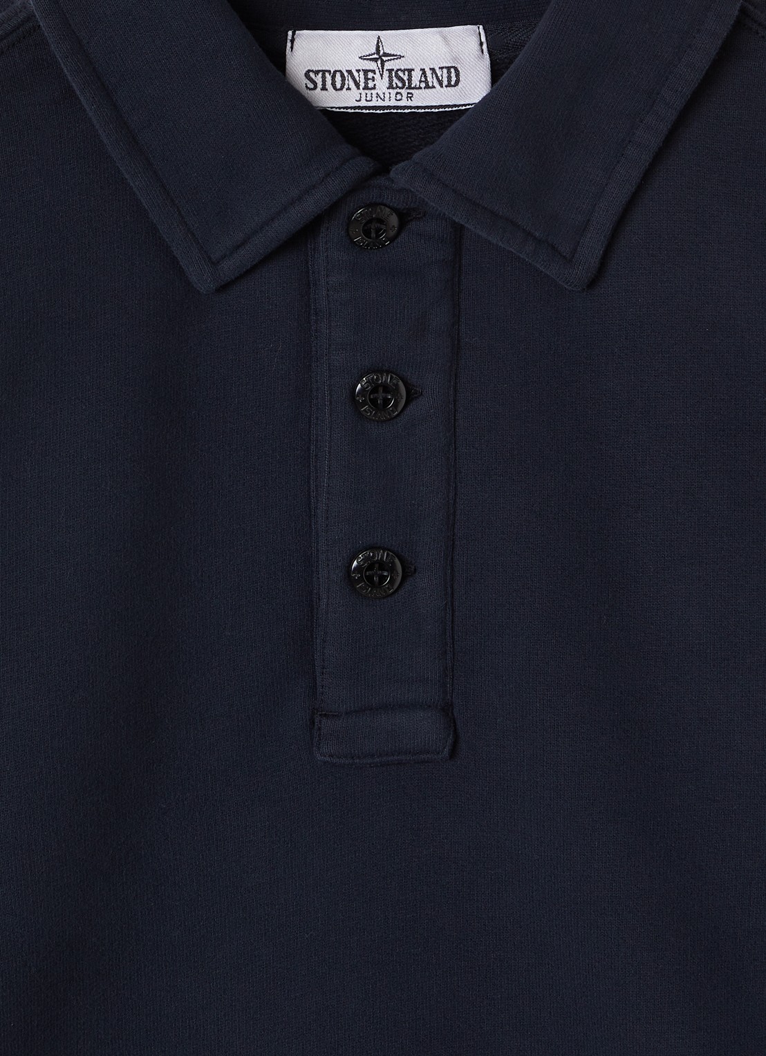 Stone Island 00012 sweater met logo - detail donkerblauw