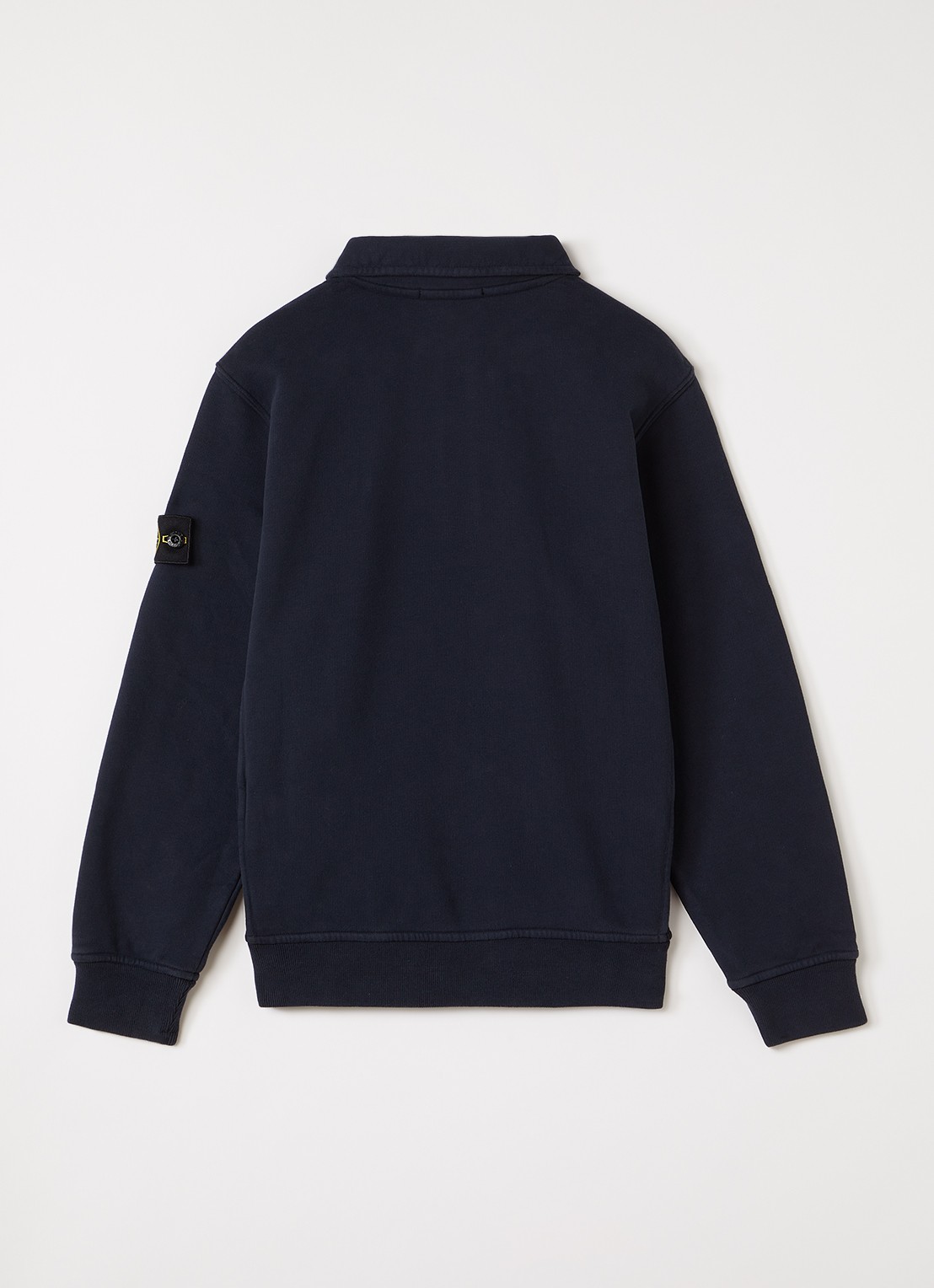 Stone Island 00012 sweater met logo - voorkant 3 donkerblauw