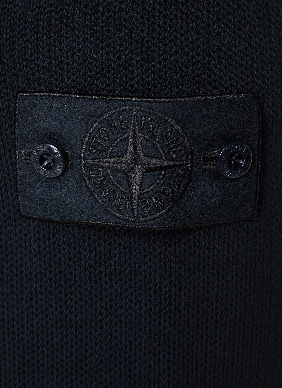 Stone Island 00063 fijngebreide trui in kasjmierblend met logo - detail 2 donkerblauw