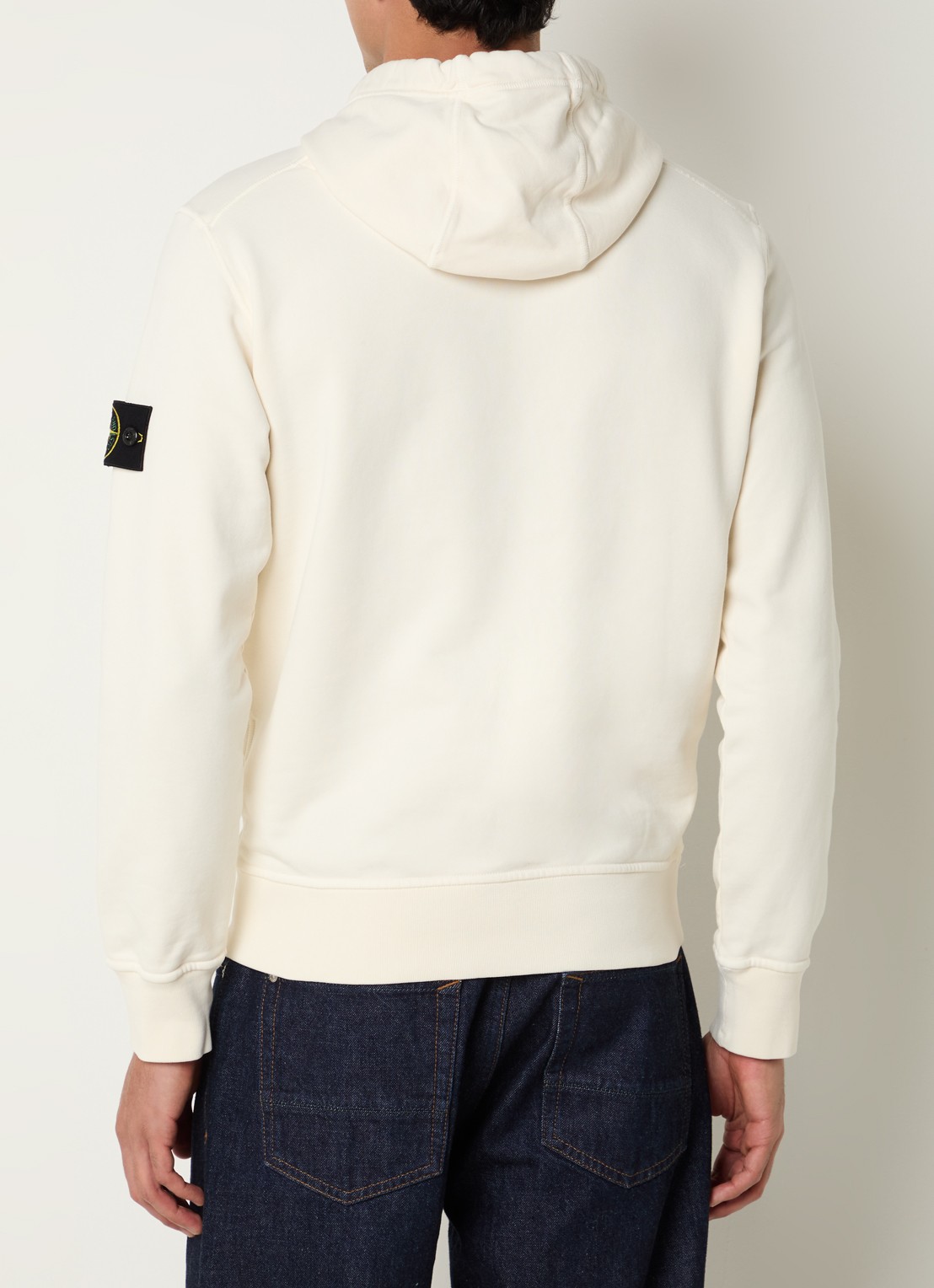 Stone Island 08514 Felpa sweatvest met logo - achterkant 6 creme