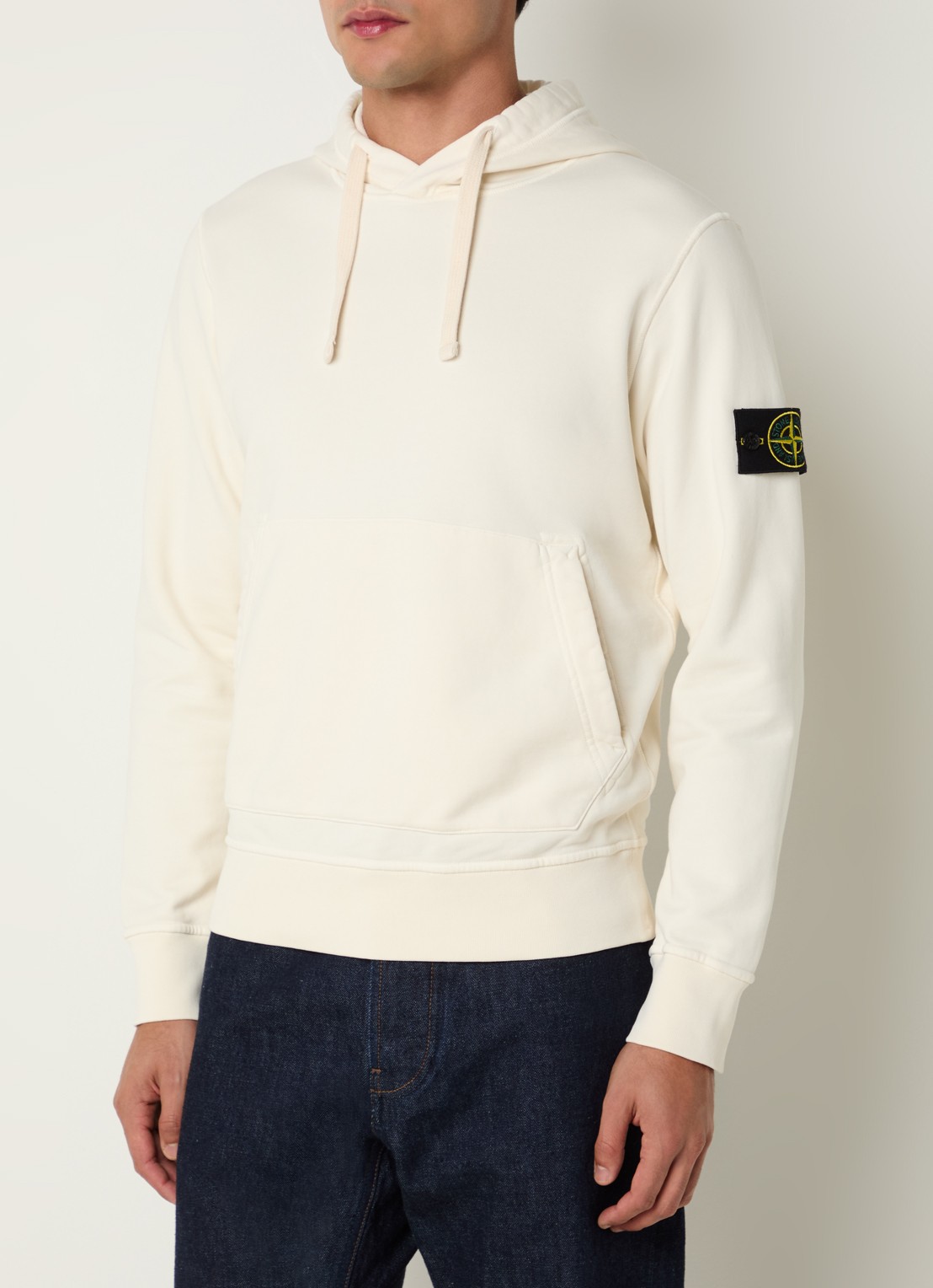 Stone Island 08514 Felpa sweatvest met logo - detail 3 creme