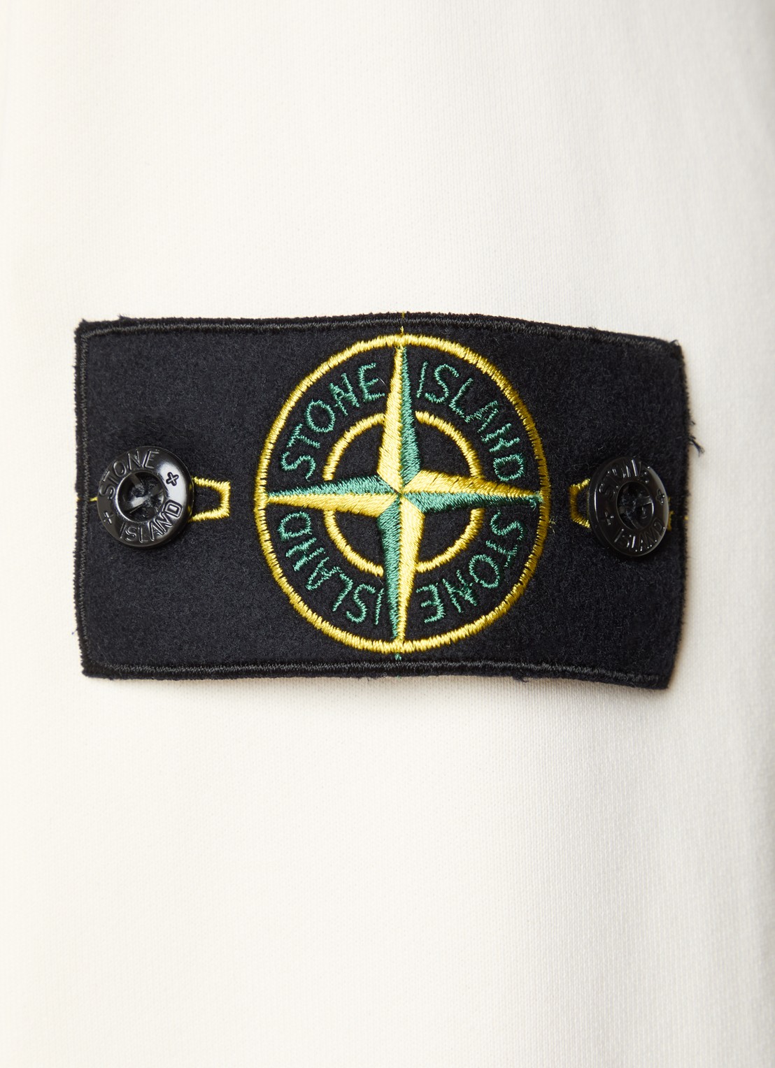 Stone Island 08514 Felpa sweatvest met logo - detail 4 creme