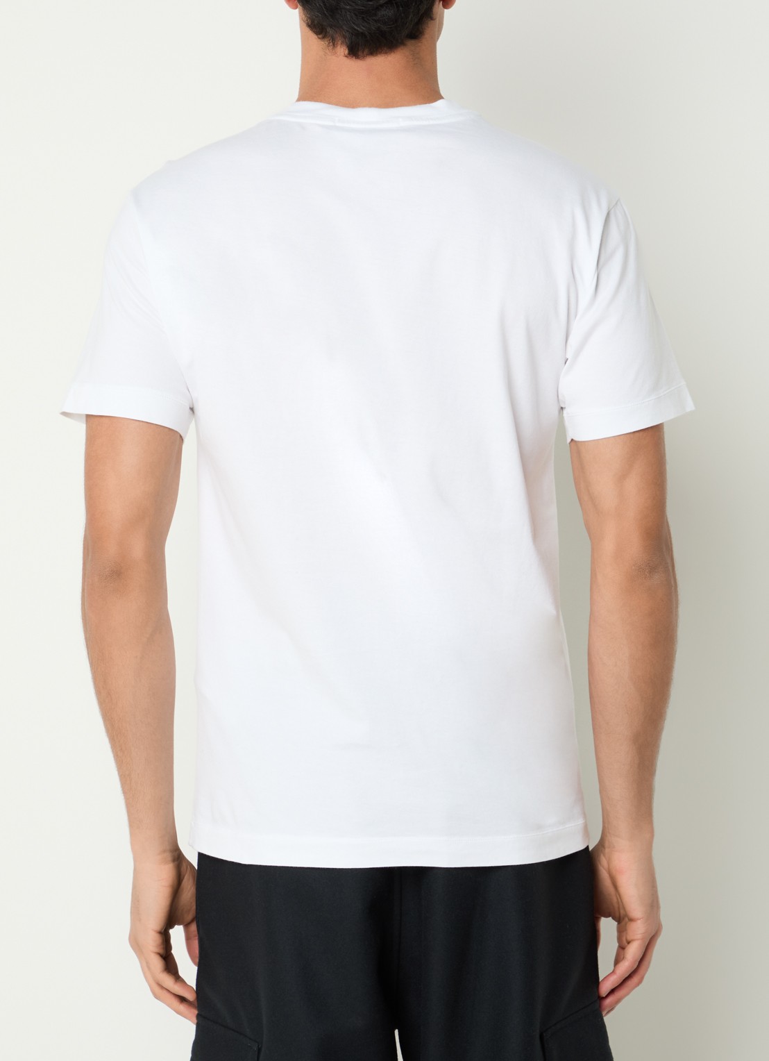 Stone Island 11002 T-shirt met logo - achterkant wit