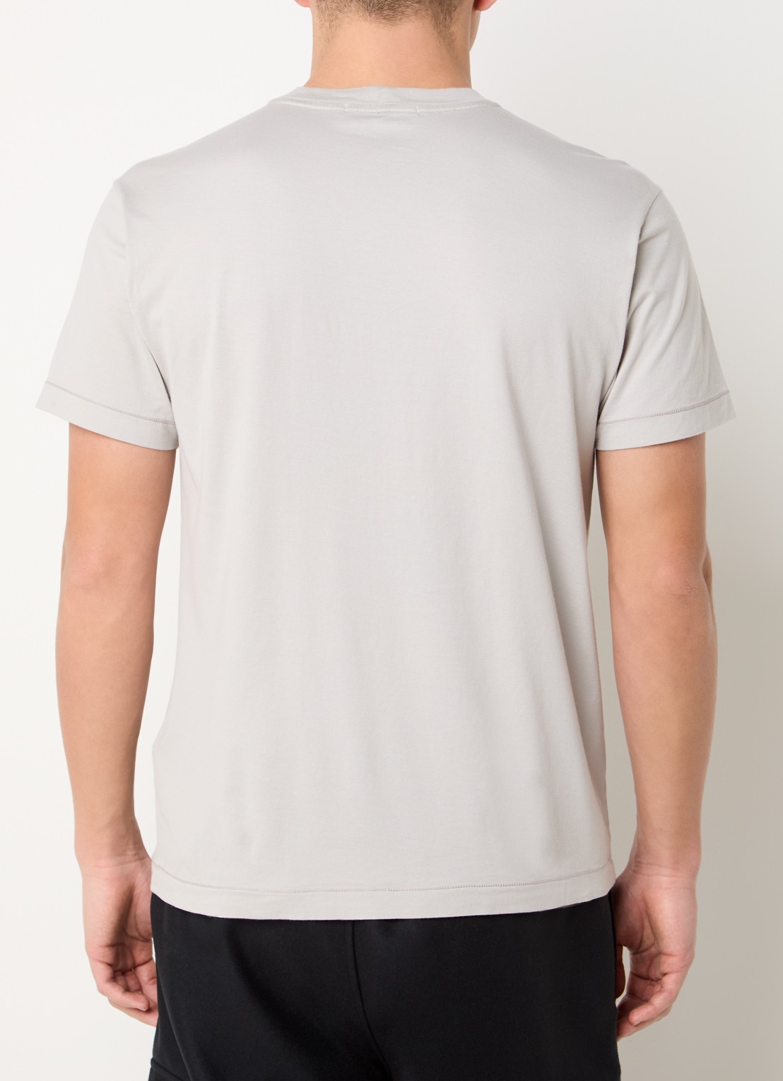 Stone Island 11002 T-shirt met logo - achterkant grijs