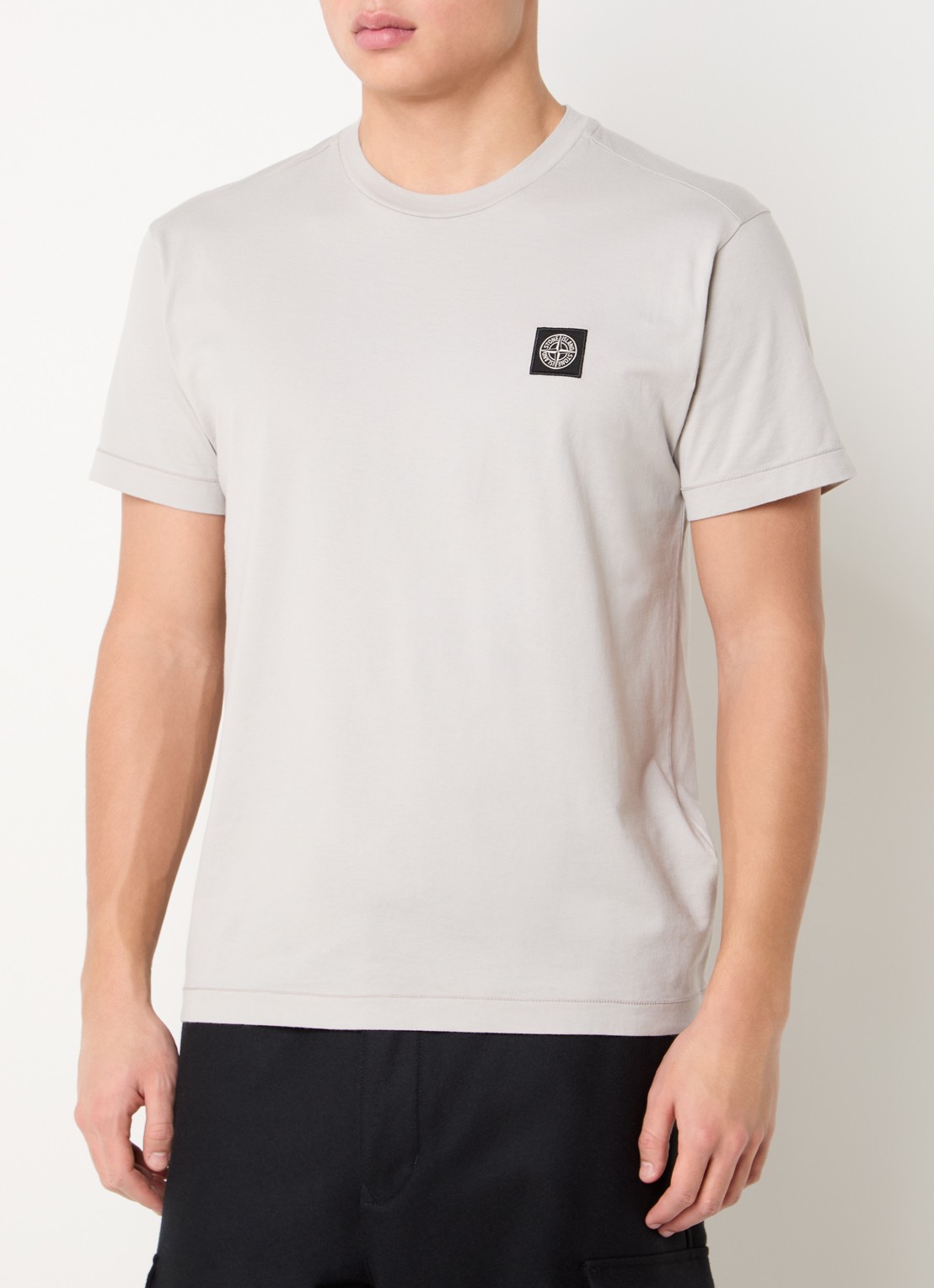 Stone Island 11002 T-shirt met logo - detail 4 grijs