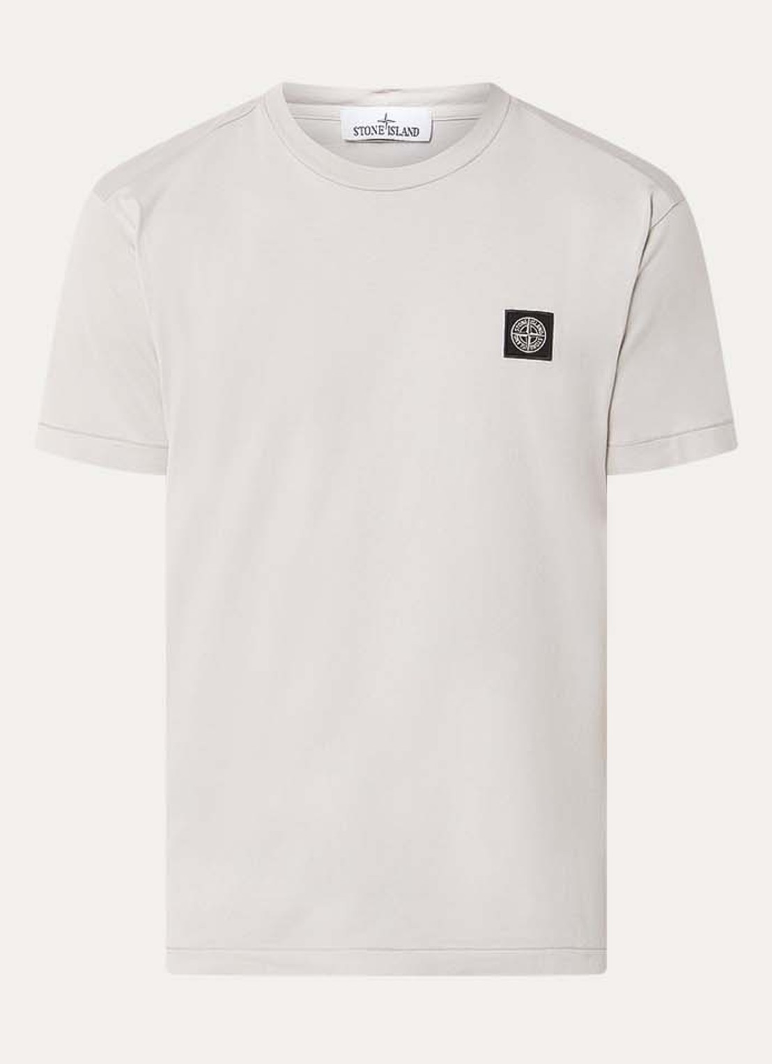Stone Island 11002 T-shirt met logo - voorkant 2 grijs