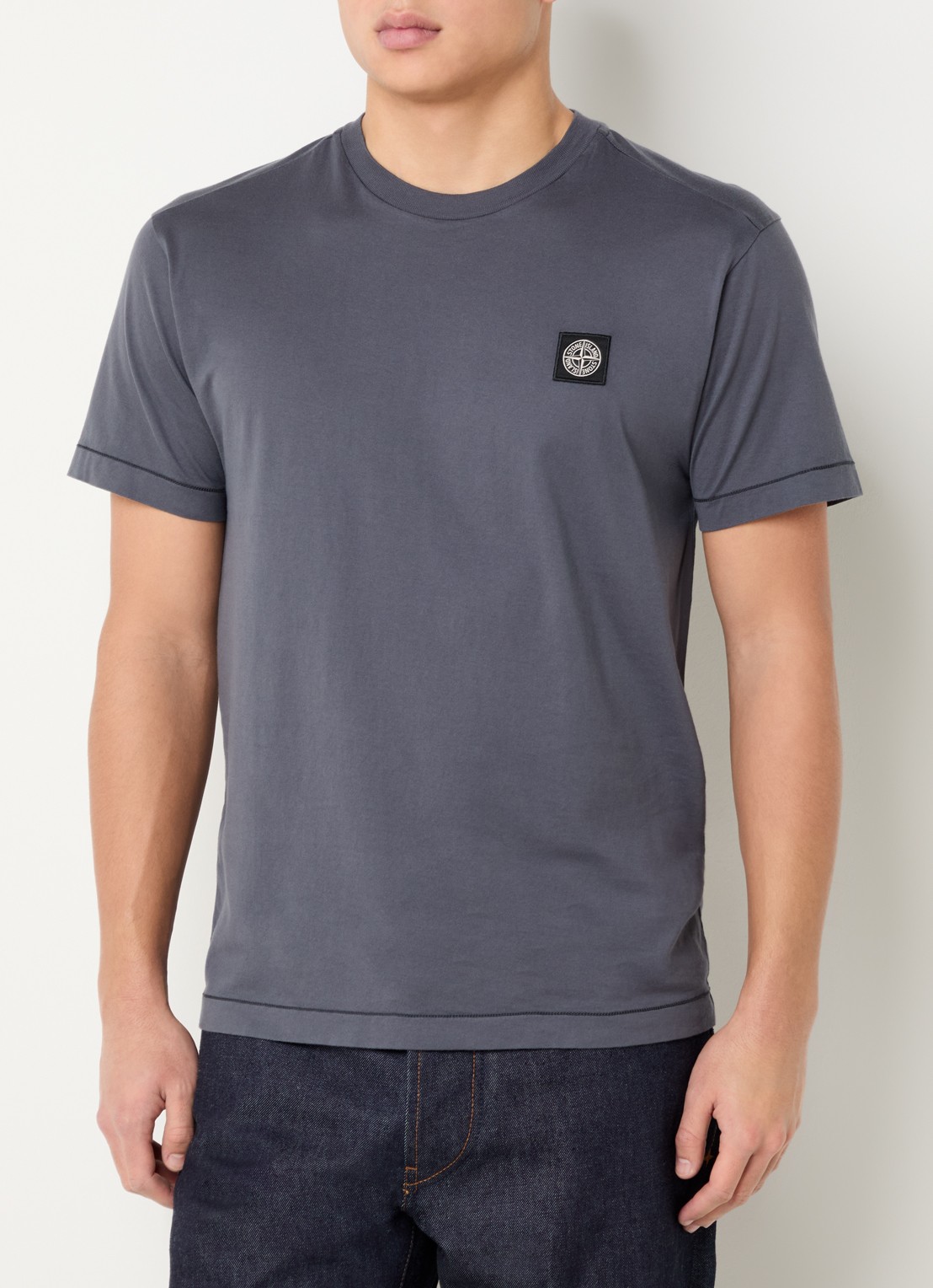 Stone Island 11002 T-shirt met logo - detail 4 paars