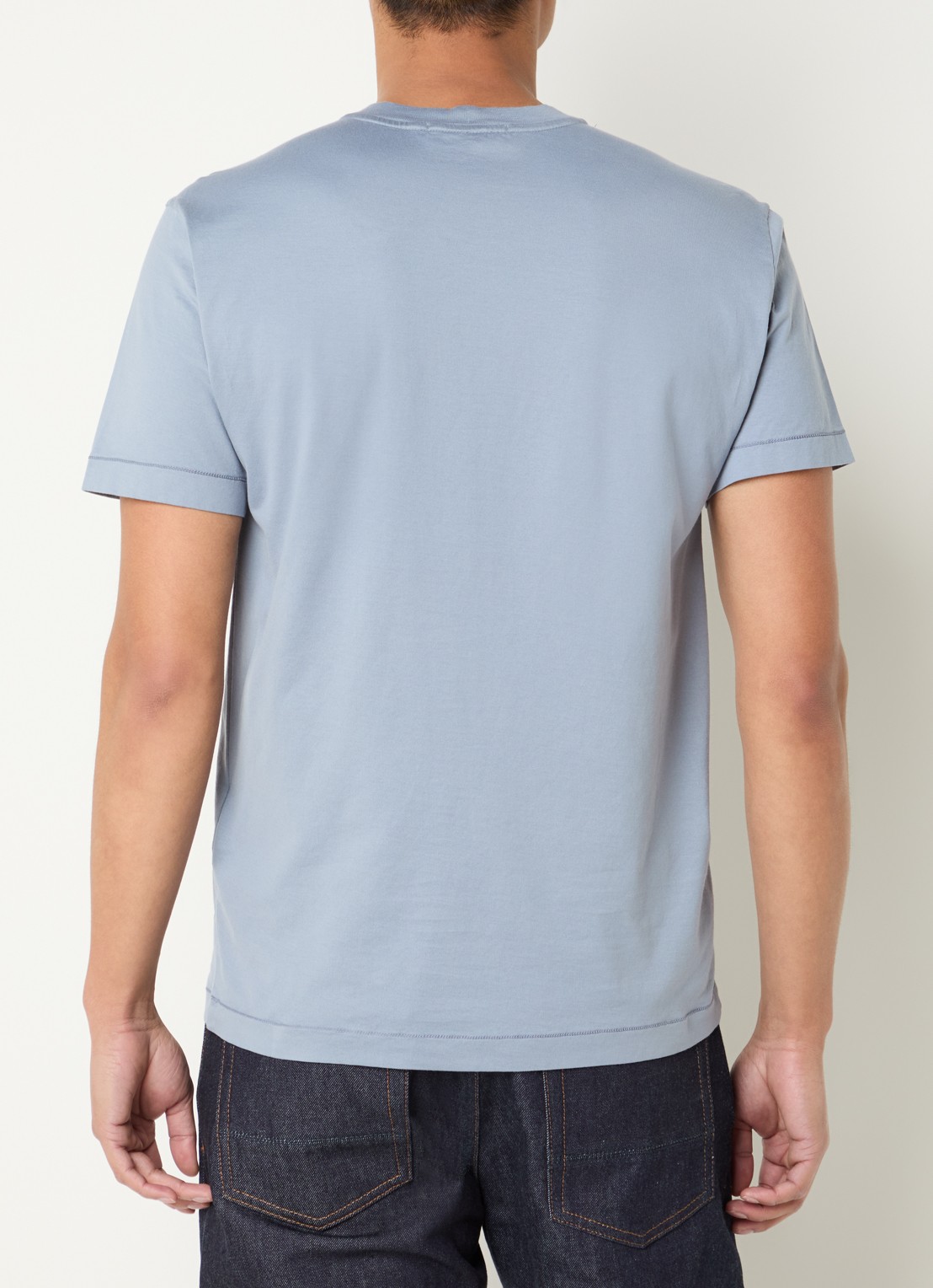 Stone Island 11002 T-shirt met logo - achterkant 5 blauw