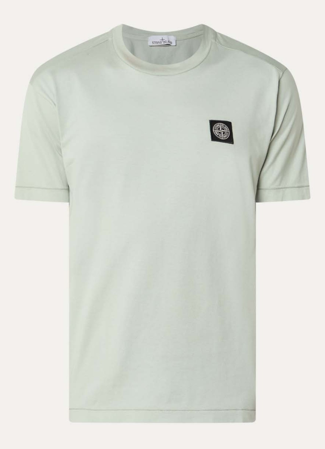 Stone Island 11002 T-shirt met logo - voorkant 2 lichtgroen