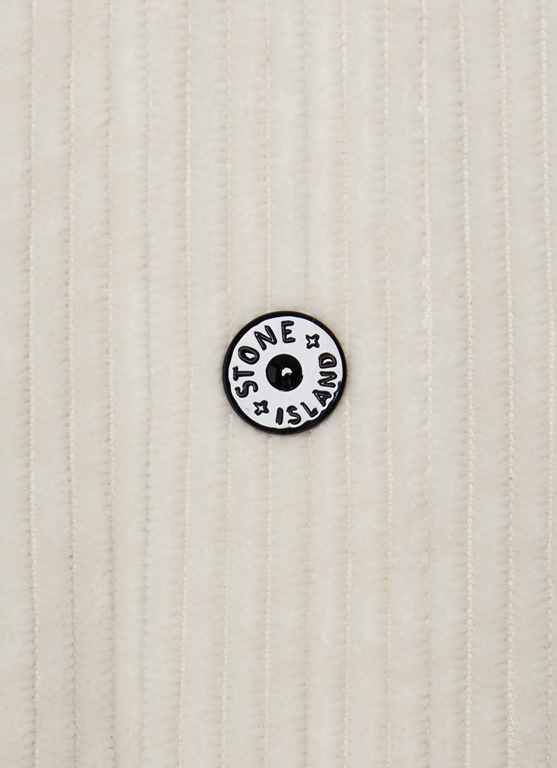 Stone Island 11311 overshirt van corduroy met borstzakken en logo - detail 3 creme