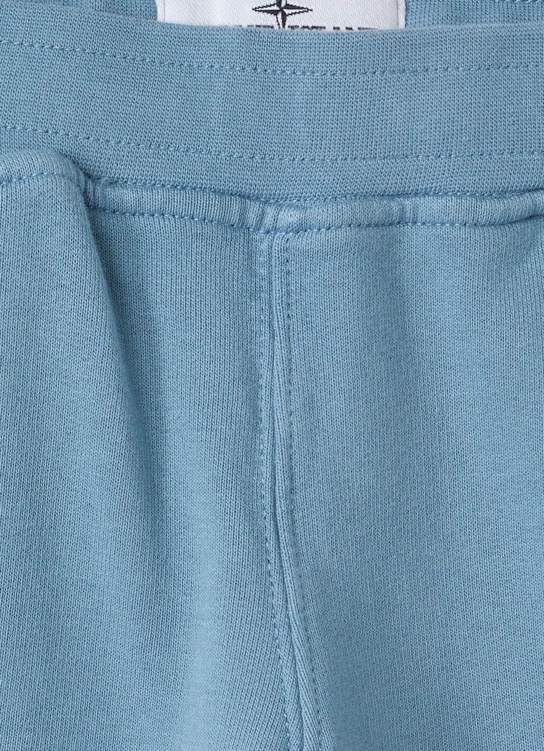 Stone Island 200006 straight fit korte joggingbroek met opgestikte zak - detail 3 staalblauw