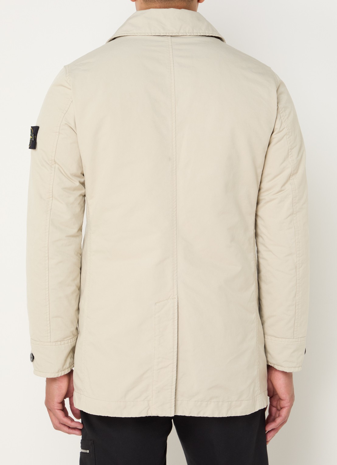 Stone Island 42149 trenchcoat met steekzakken en logo - achterkant 6 beige