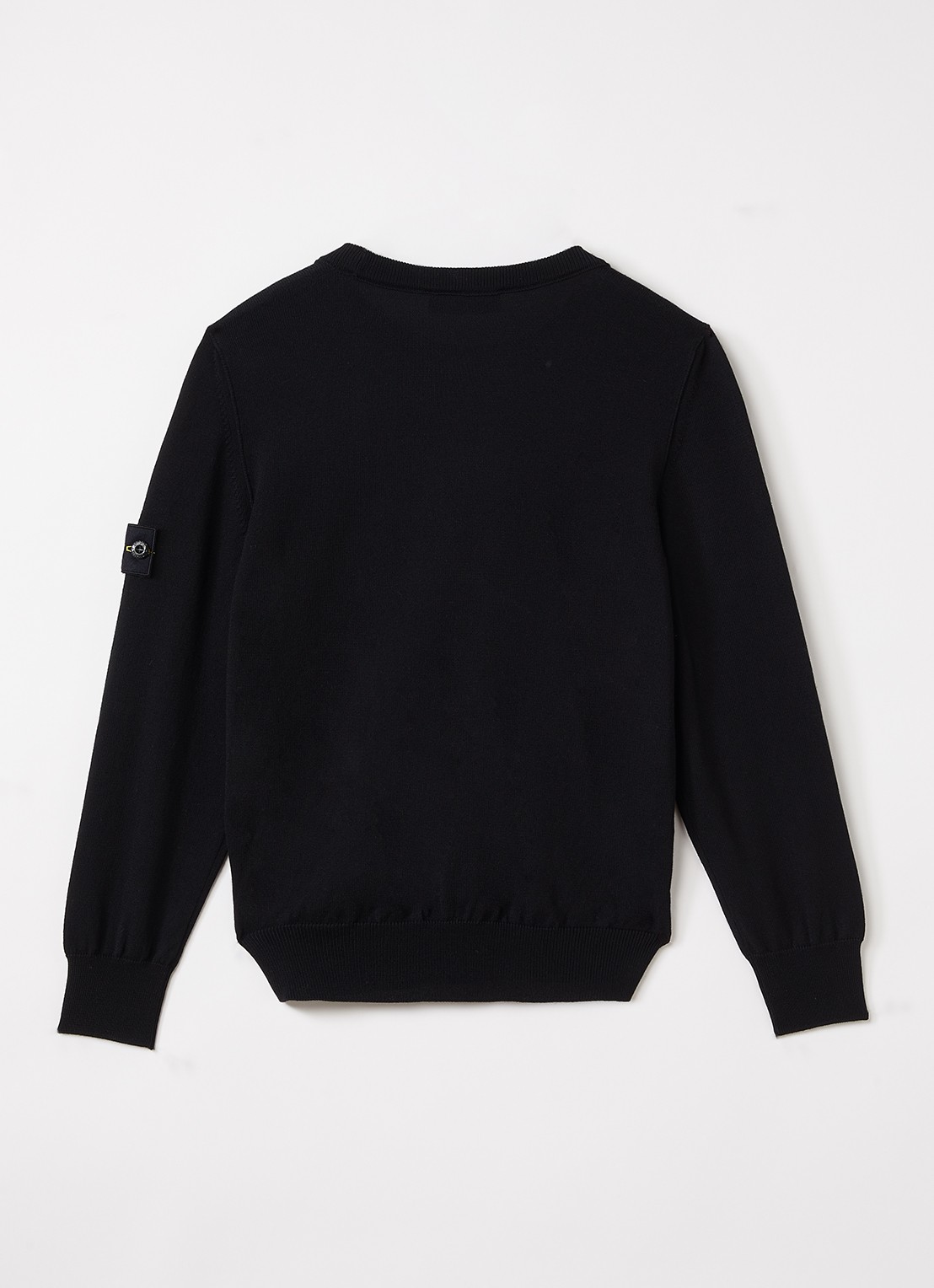 Stone Island 51000 fijngebreide trui met logo - voorkant 2 zwart