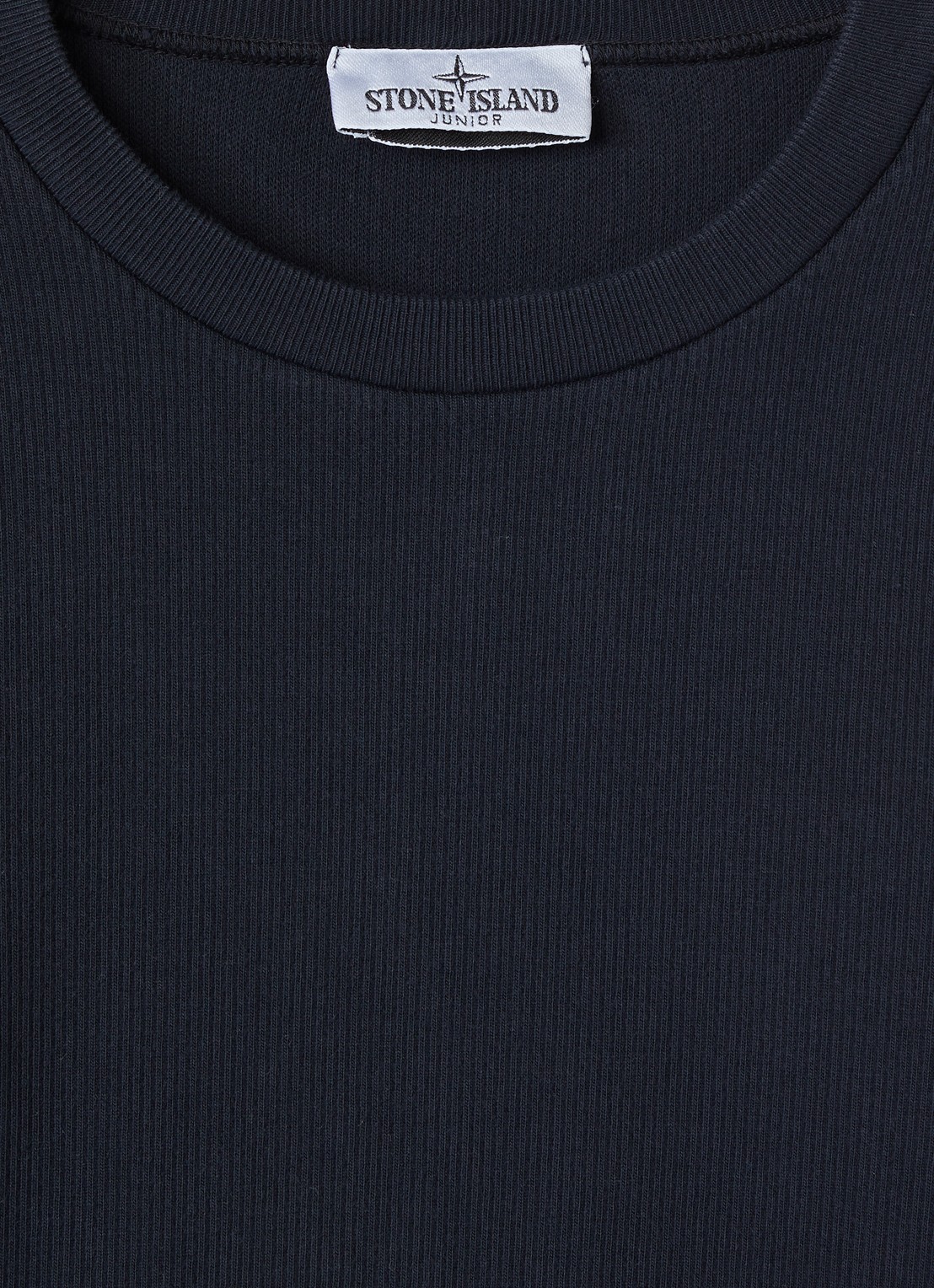 Stone Island 61000 sweater met ribstructuur - detail 3 donkerblauw