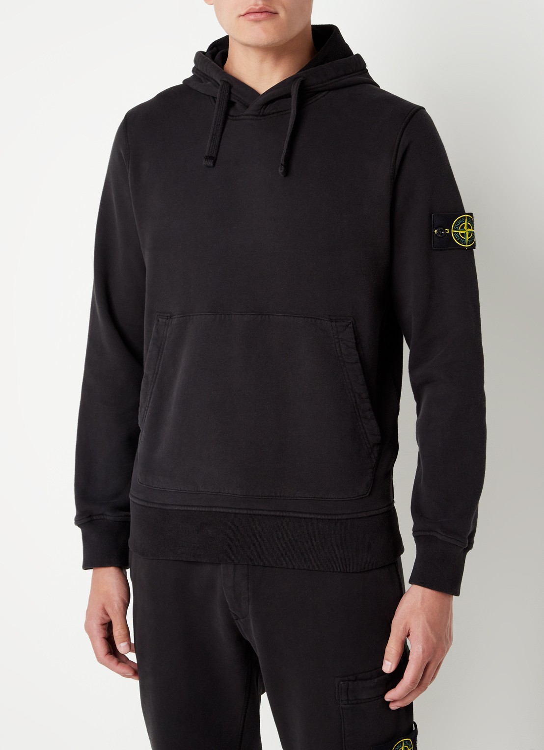 Stone Island 64120 Hoodie met logo - detail 2 zwart