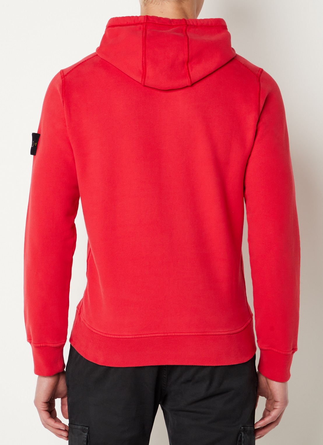 Stone Island 64120 Hoodie met logo - achterkant 3 rood