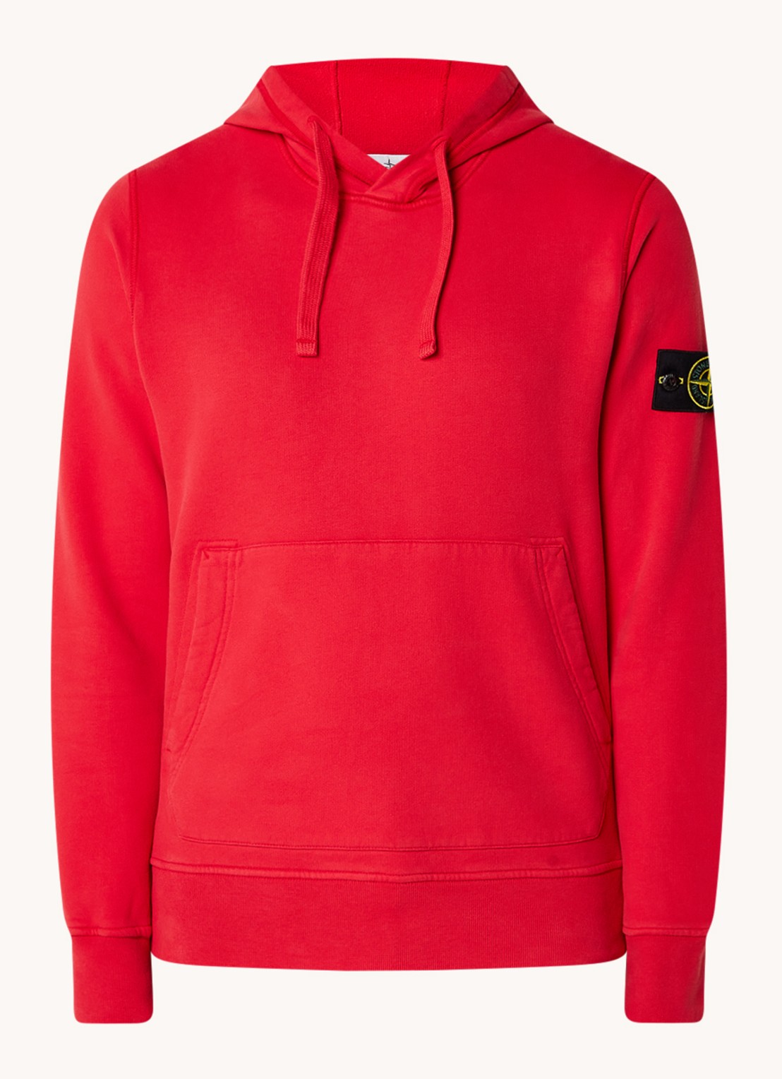 Stone Island 64120 Hoodie met logo - voorkant rood