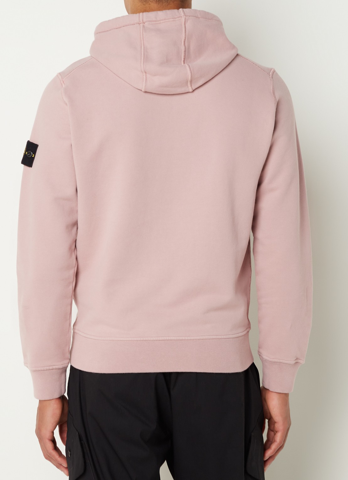 Stone Island 64120 Hoodie met logo - achterkant 5 oudroze