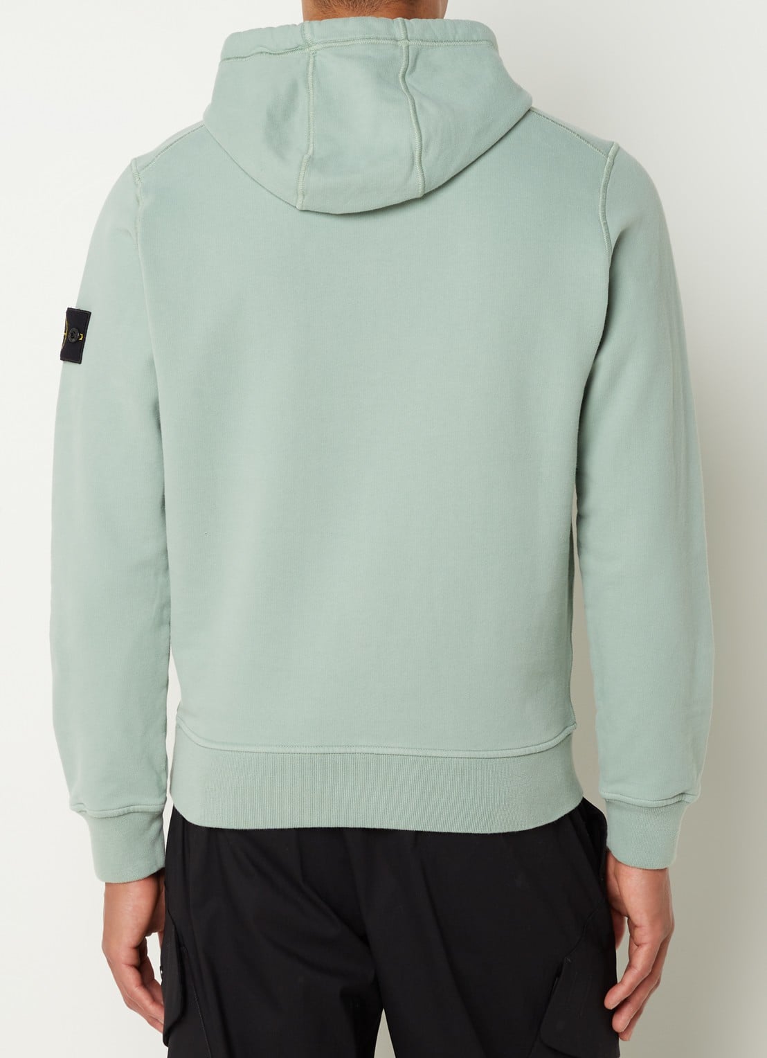 Stone Island 64120 Hoodie met logo - achterkant 5 lindegroen