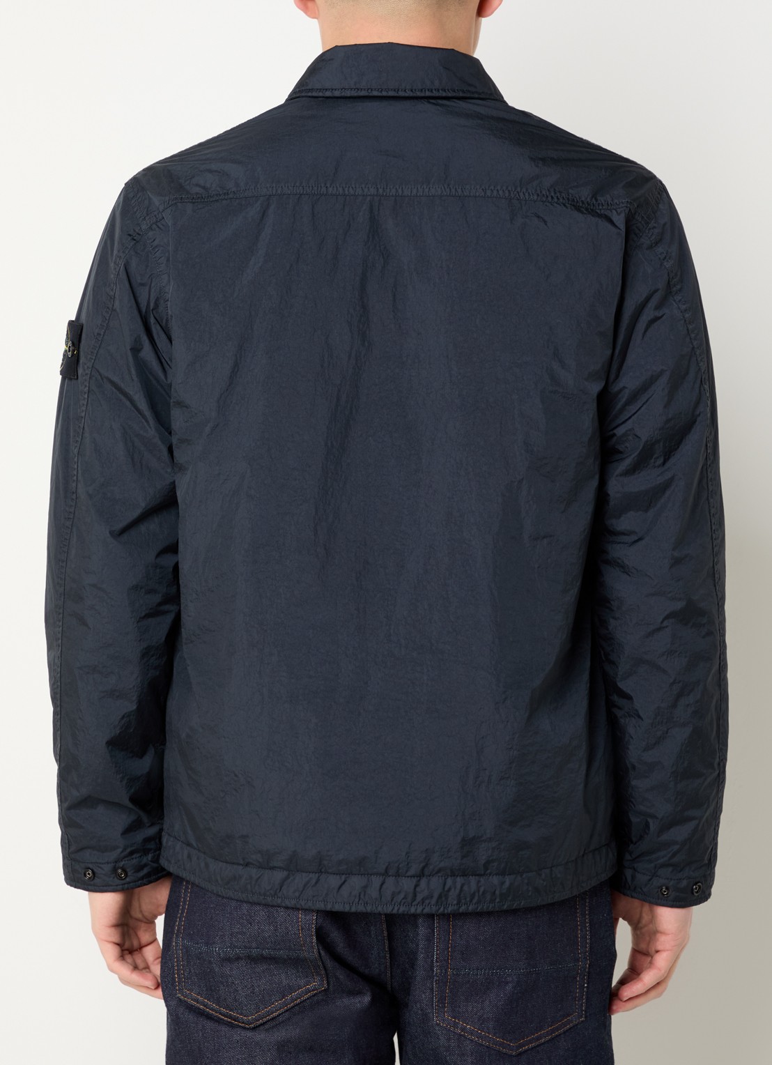 Stone Island 77087 jack met borstzak en logo - achterkant donkerblauw
