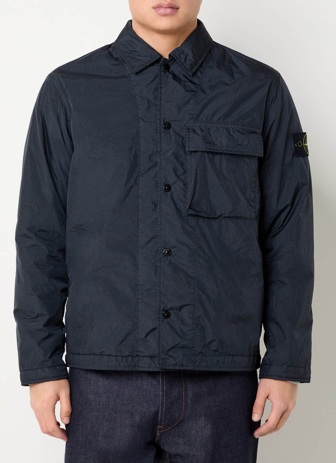 Stone Island 77087 jack met borstzak en logo - detail 4 donkerblauw