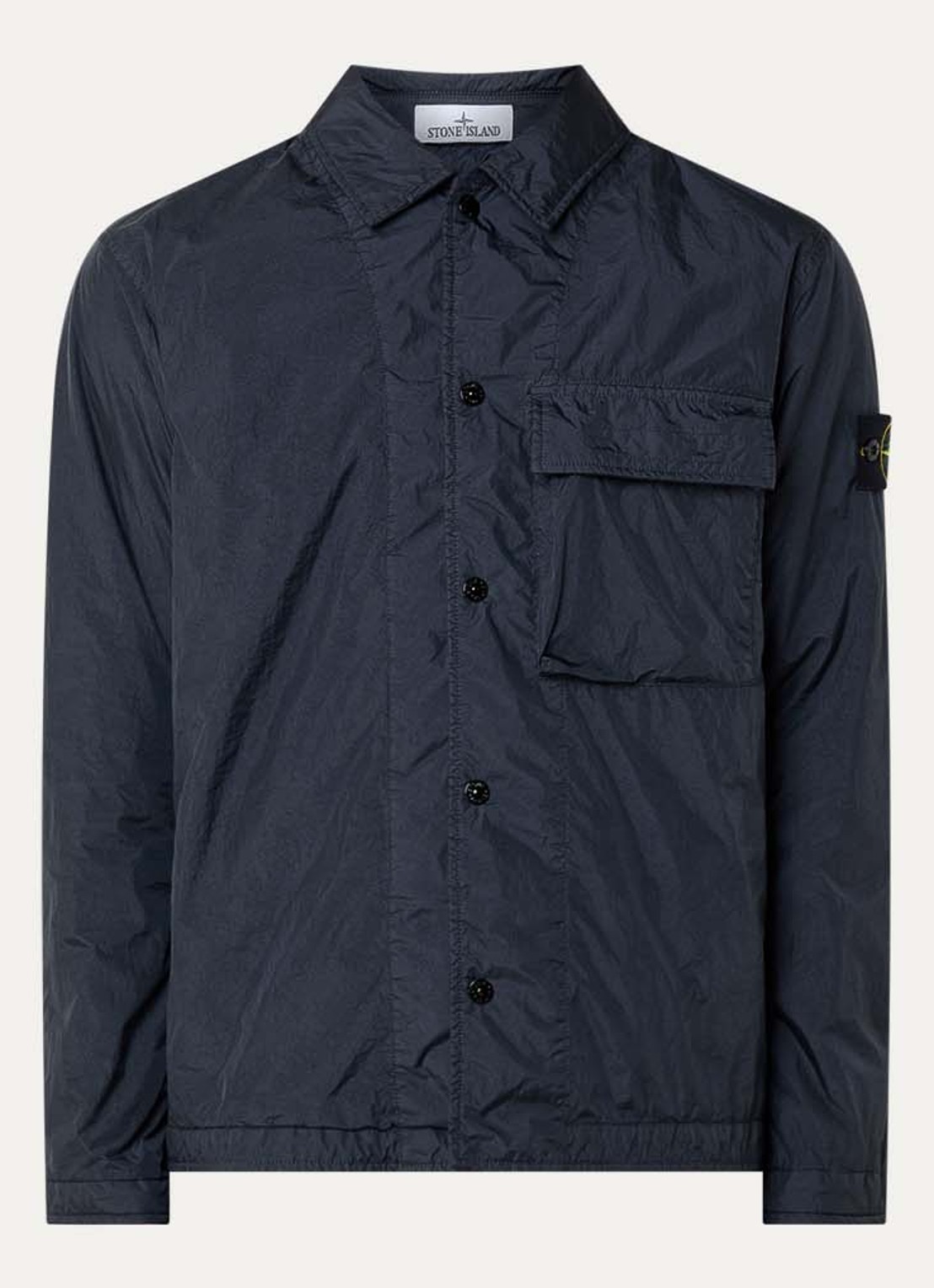 Stone Island 77087 jack met borstzak en logo - voorkant 2 donkerblauw