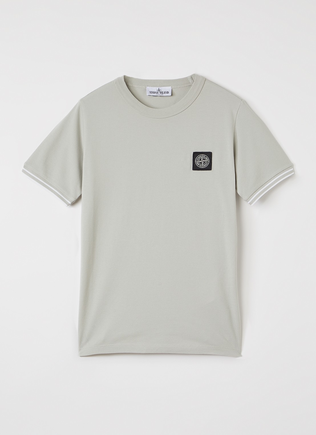 Stone Island 80538 T-shirt met logo - voorkant lindegroen