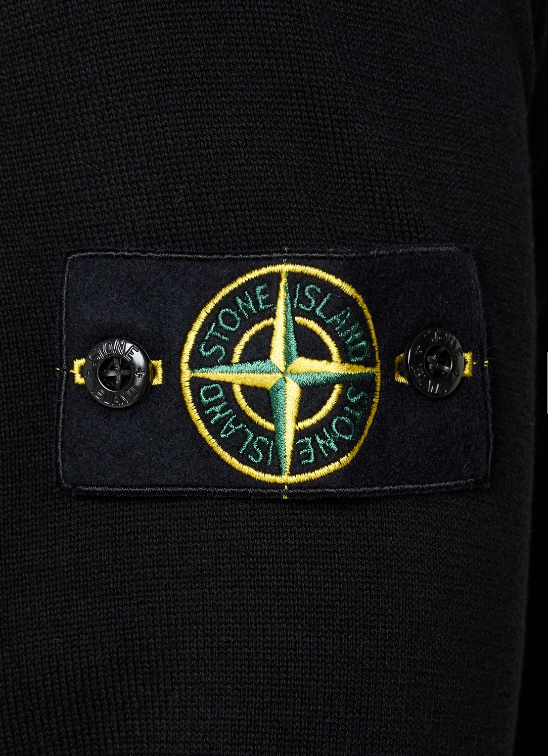 Stone Island 86002 fijngebreide trui met logo - detail 5 zwart