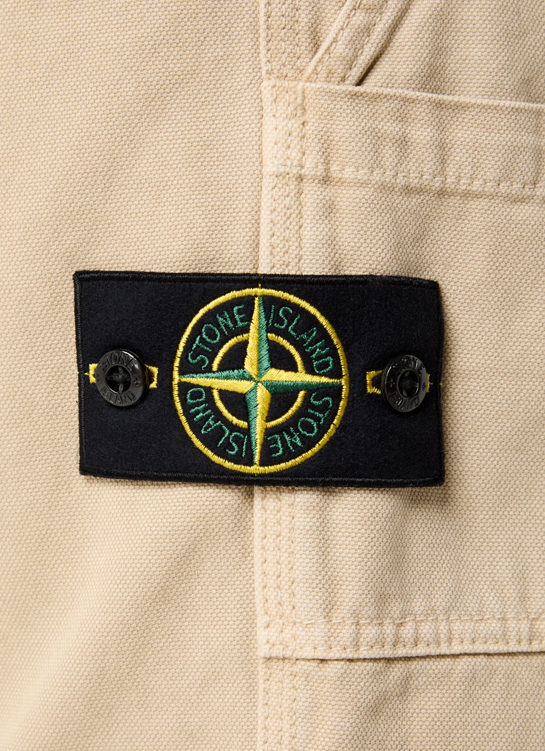 Stone Island 94459 straight fit cargobroek met steekzakken - detail 6 beige