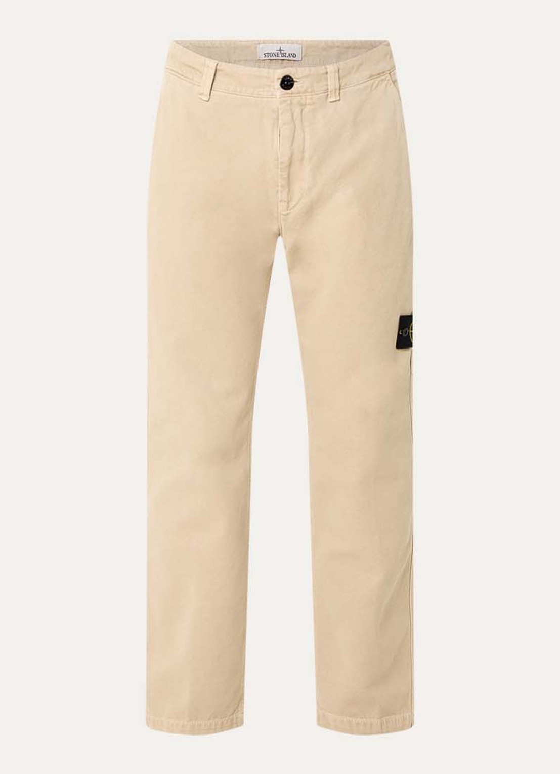 Stone Island 94459 straight fit cargobroek met steekzakken - voorkant 2 beige