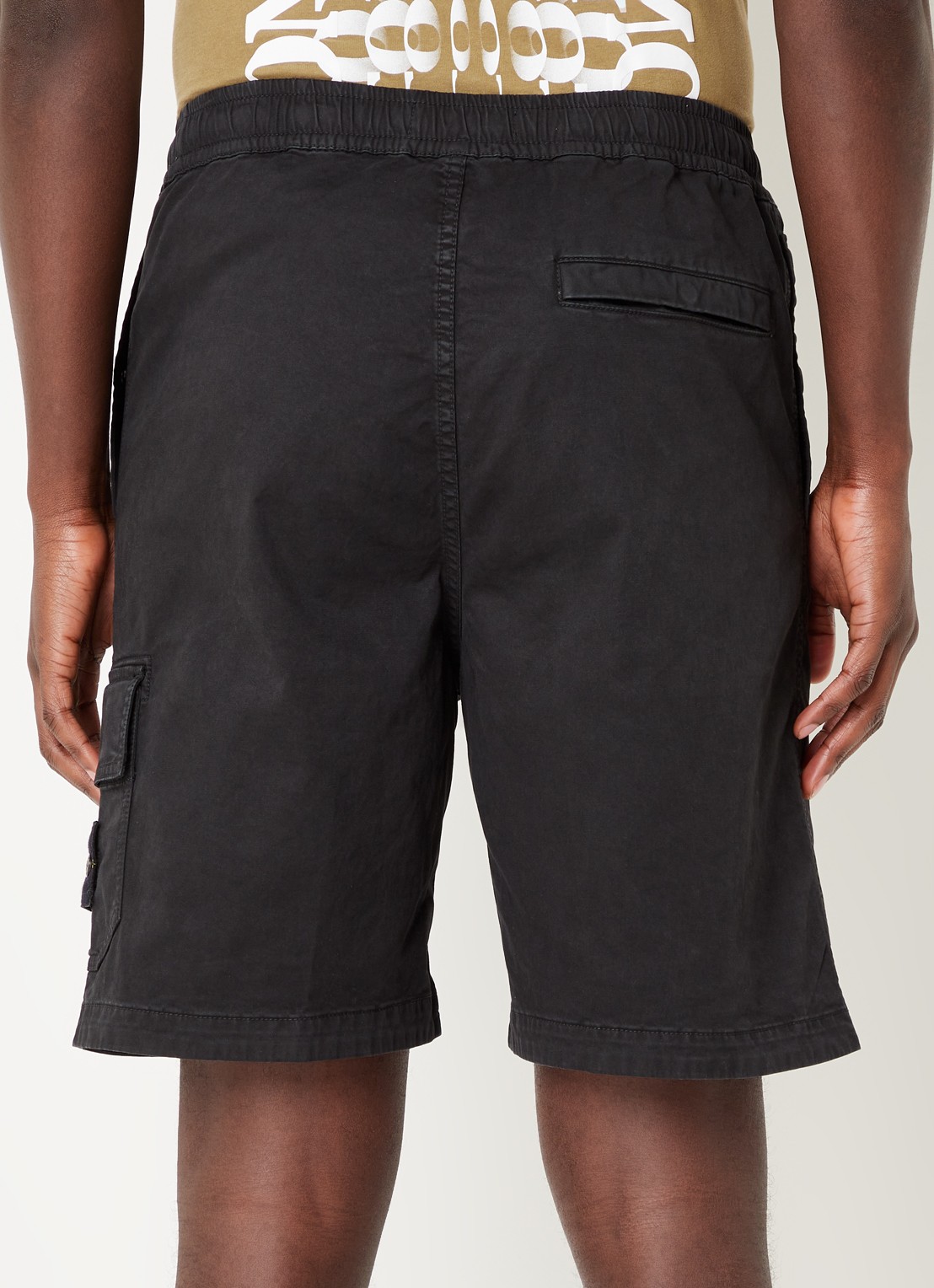 Stone Island Broken Twill korte broek met steekzakken - achterkant zwart