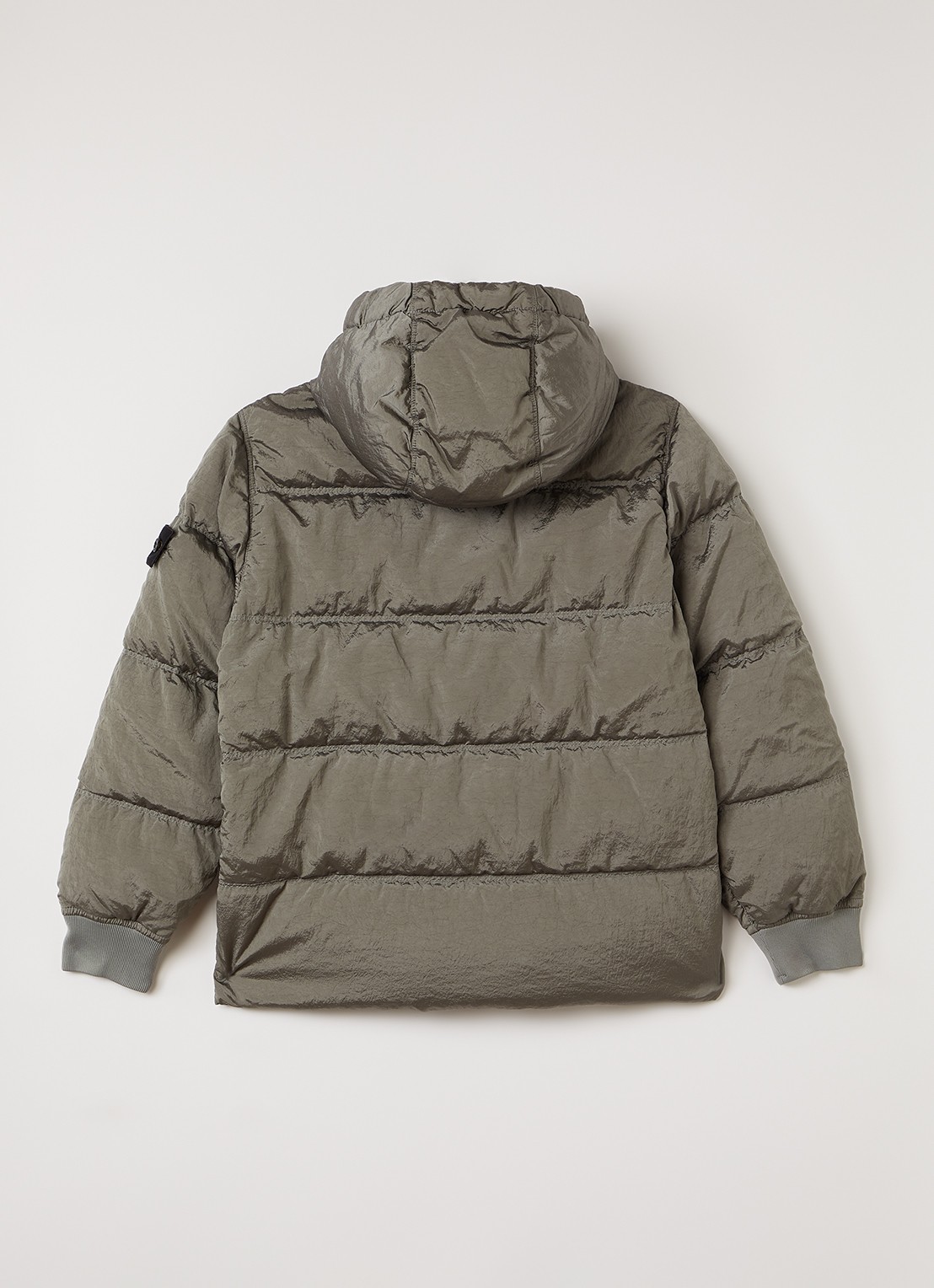 Stone Island Gewatteerd jack met donsvulling - achterkant grijs