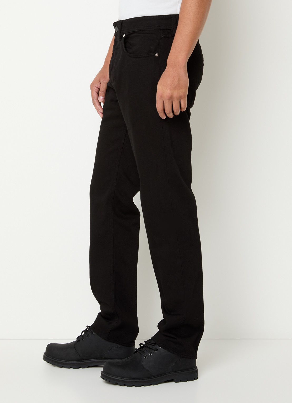 Stone Island K2S15 straight leg jeans met steekzakken - detail 3 zwart