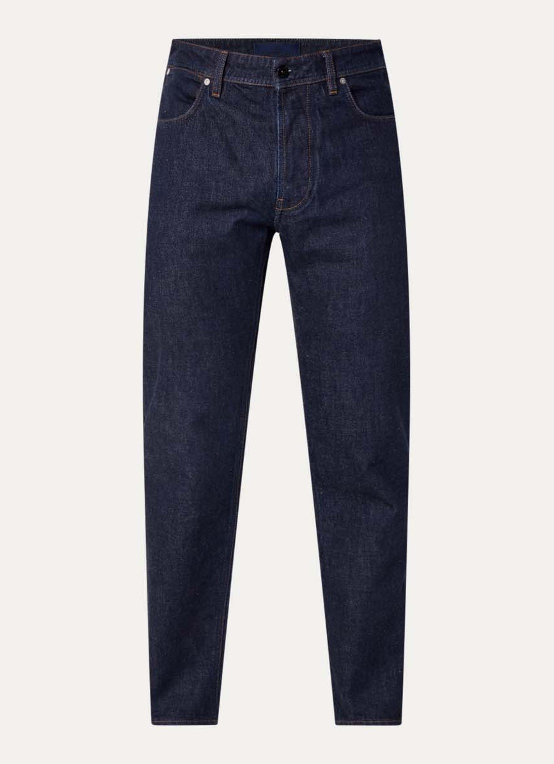 Stone Island K2S15 straight leg jeans met steekzakken - voorkant 2 donkerblauw