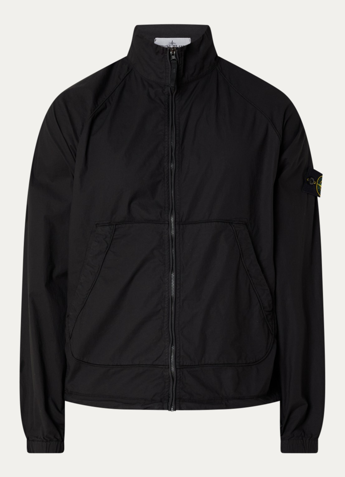 Stone Island S0003 jack met steekzakken en logo - voorkant 3 zwart