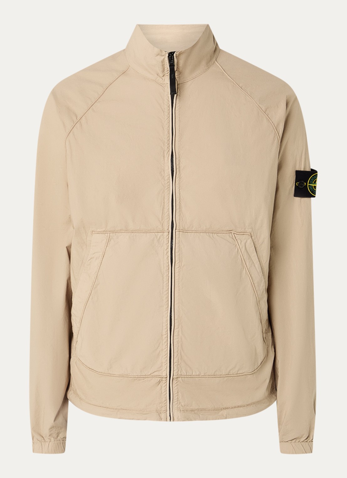 Stone Island S0003 jack met steekzakken en logo - voorkant beige