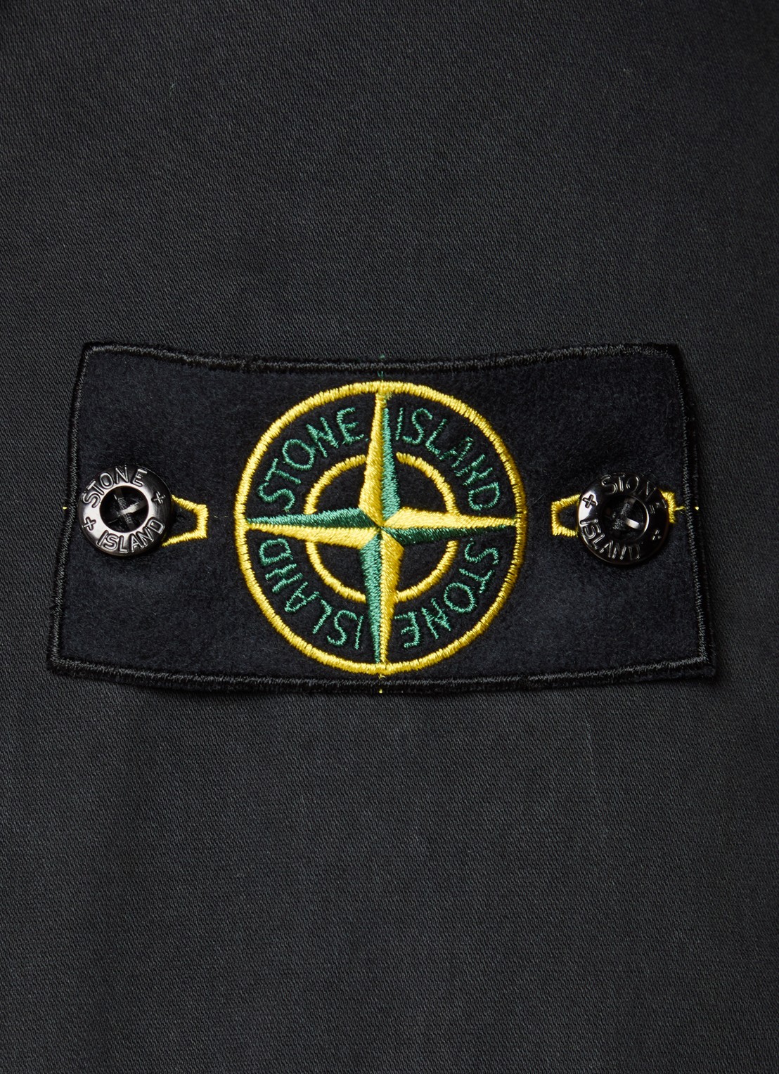 Stone Island S0004 overshirt met borstzak en logo - detail 2 zwart