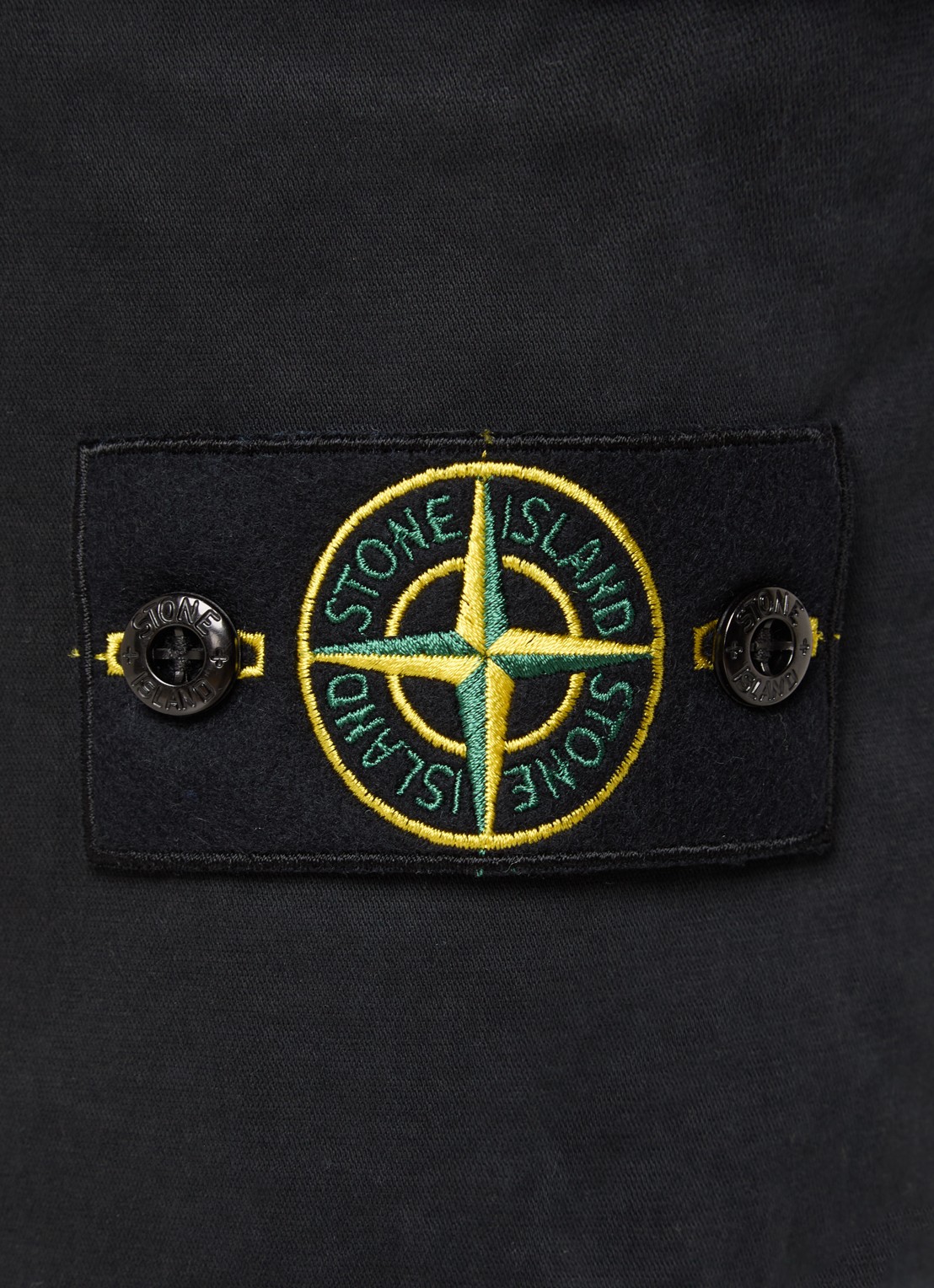 Stone Island S0004 Straight fit korte cargobroek met logo - detail 5 zwart